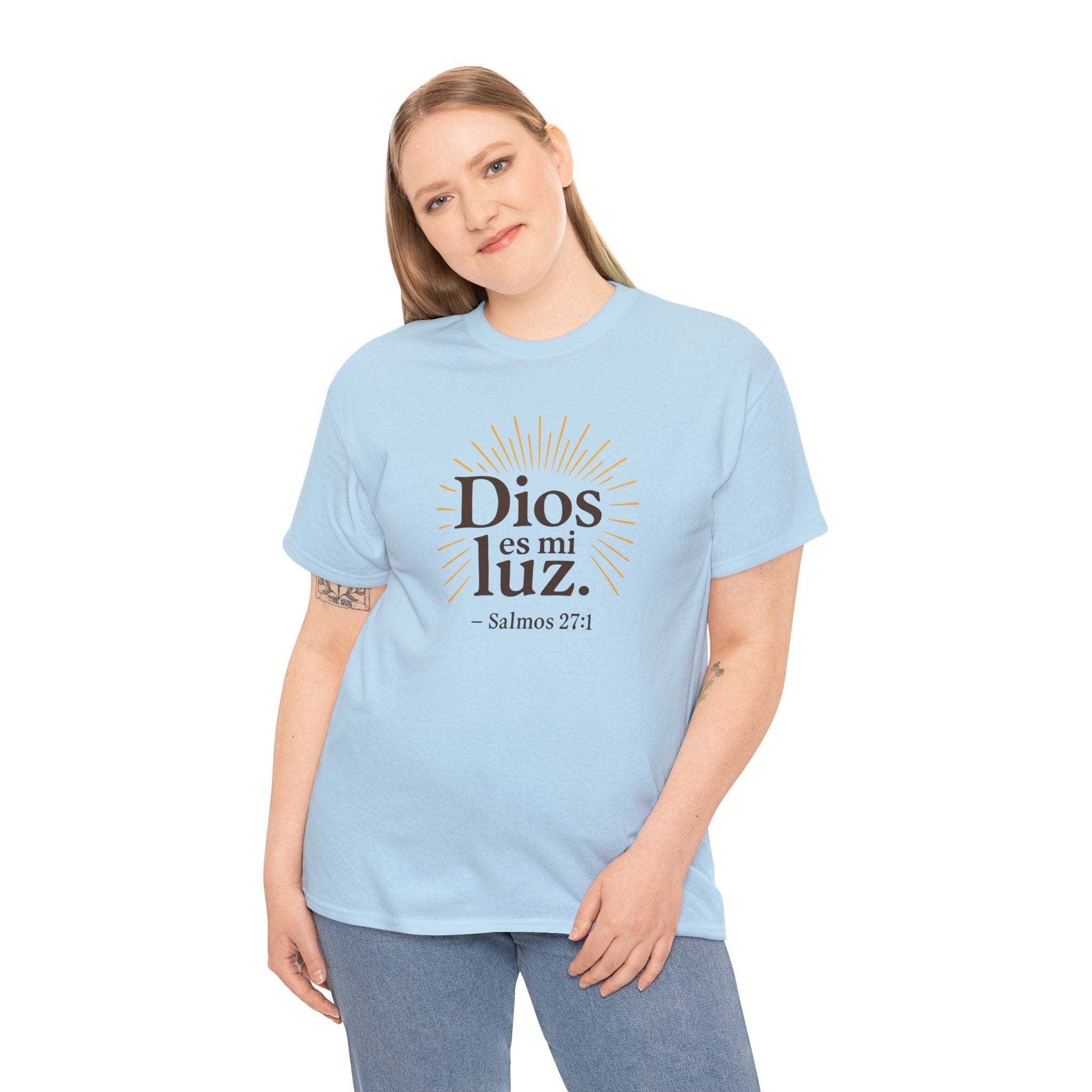 Dios es mi luz. — Salmos 27:1 | Unisex Cotton Tee