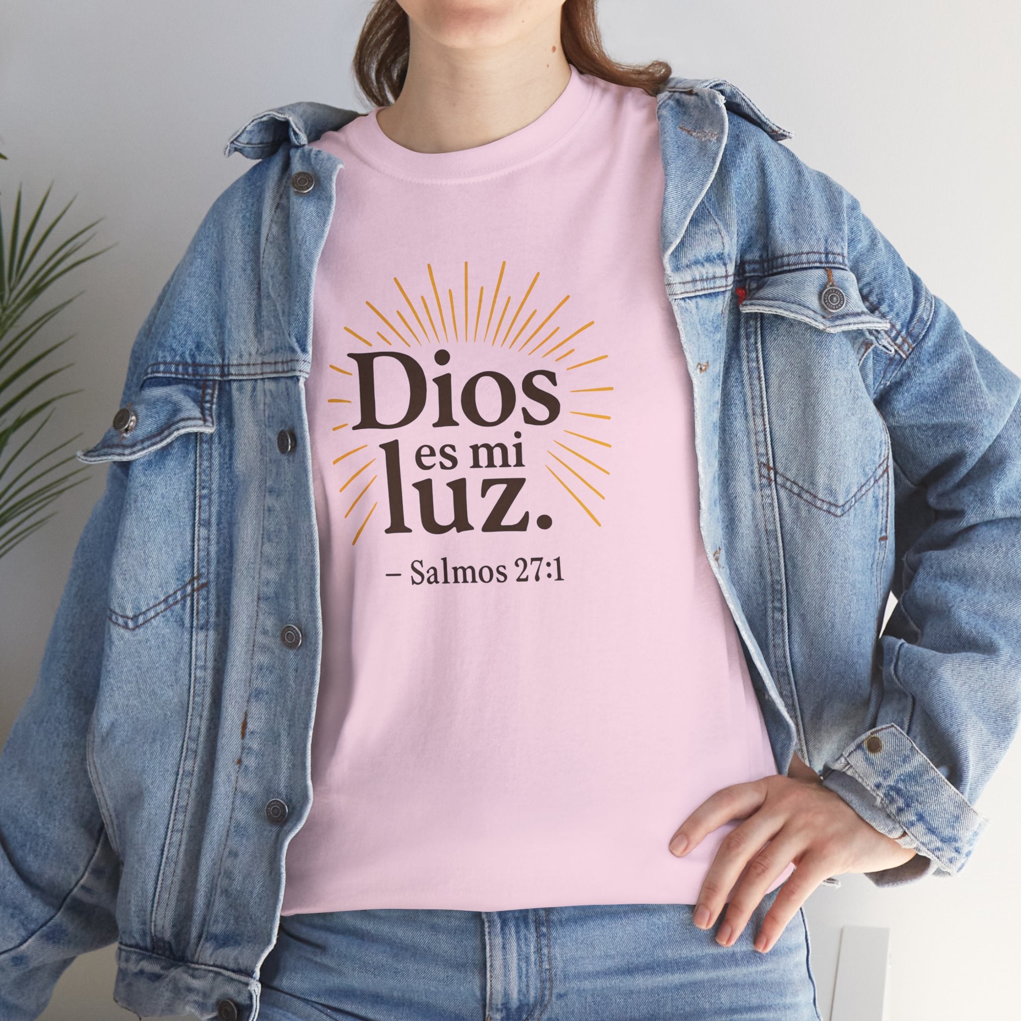 Dios es mi luz. — Salmos 27:1 | Unisex Cotton Tee