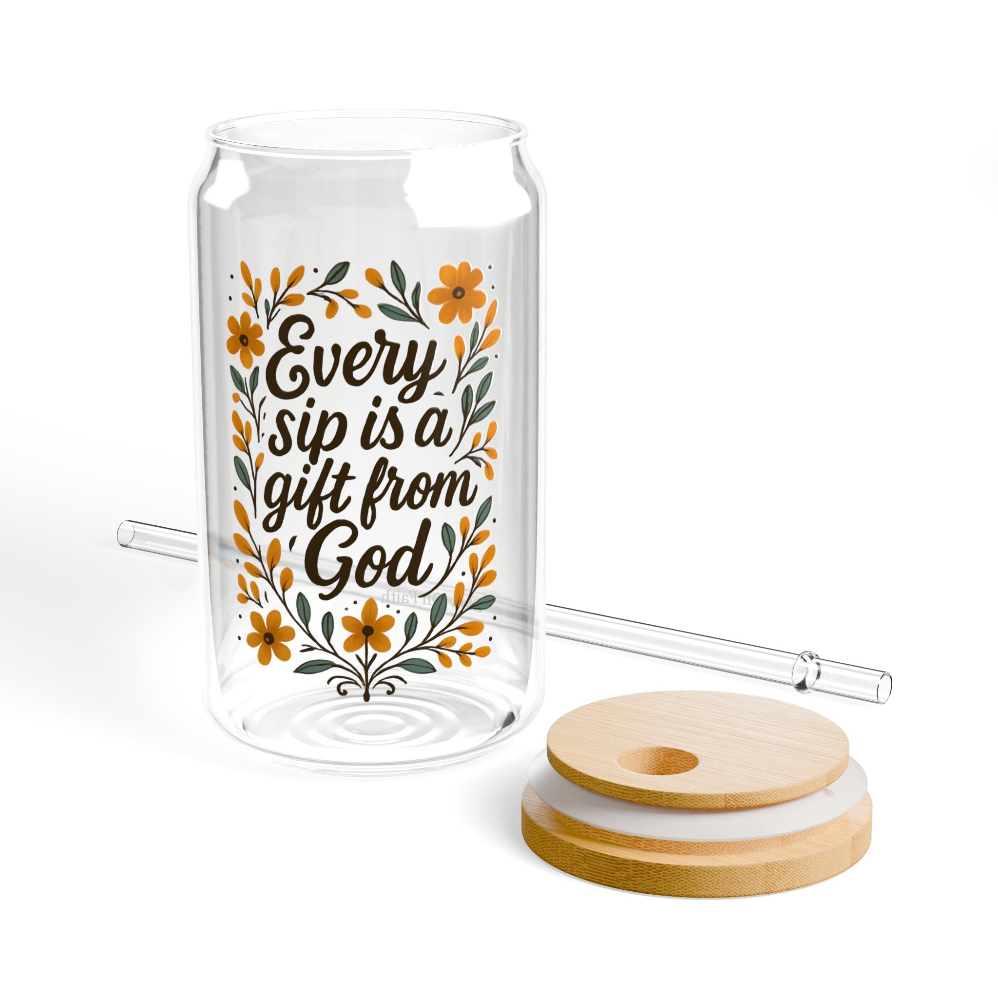 Every sip is a gift from God. | Sipper Glass, 16oz