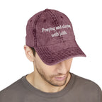 Praying and slaying with faith. | Vintage Embroidered Cap