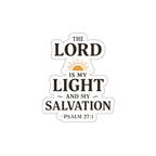 The Lord is my light and my salvation. — Psalm 27:1 | Die-Cut Stickers