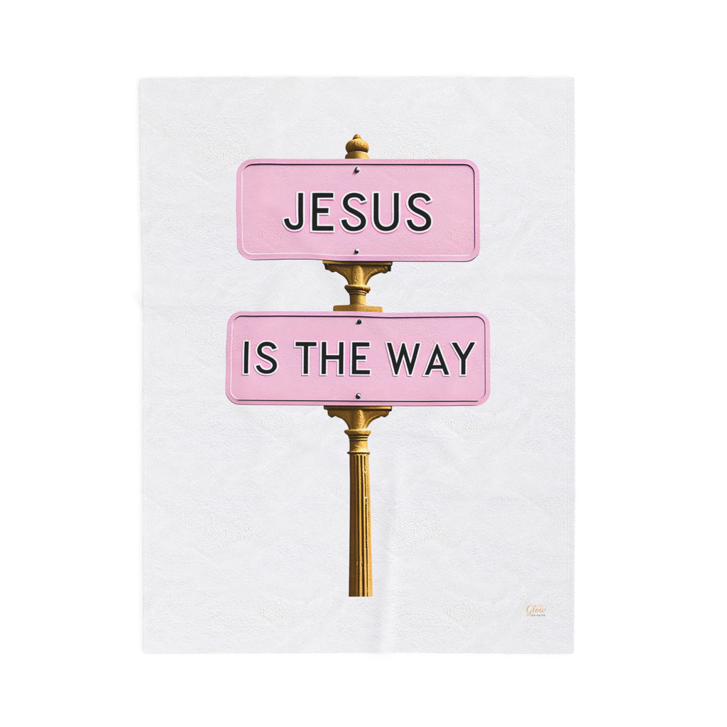 Jesus Is the Way | Cozy Velveteen Plush Blanket