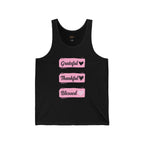 Grateful Thankful Blessed | Unisex Jersey Tank Top