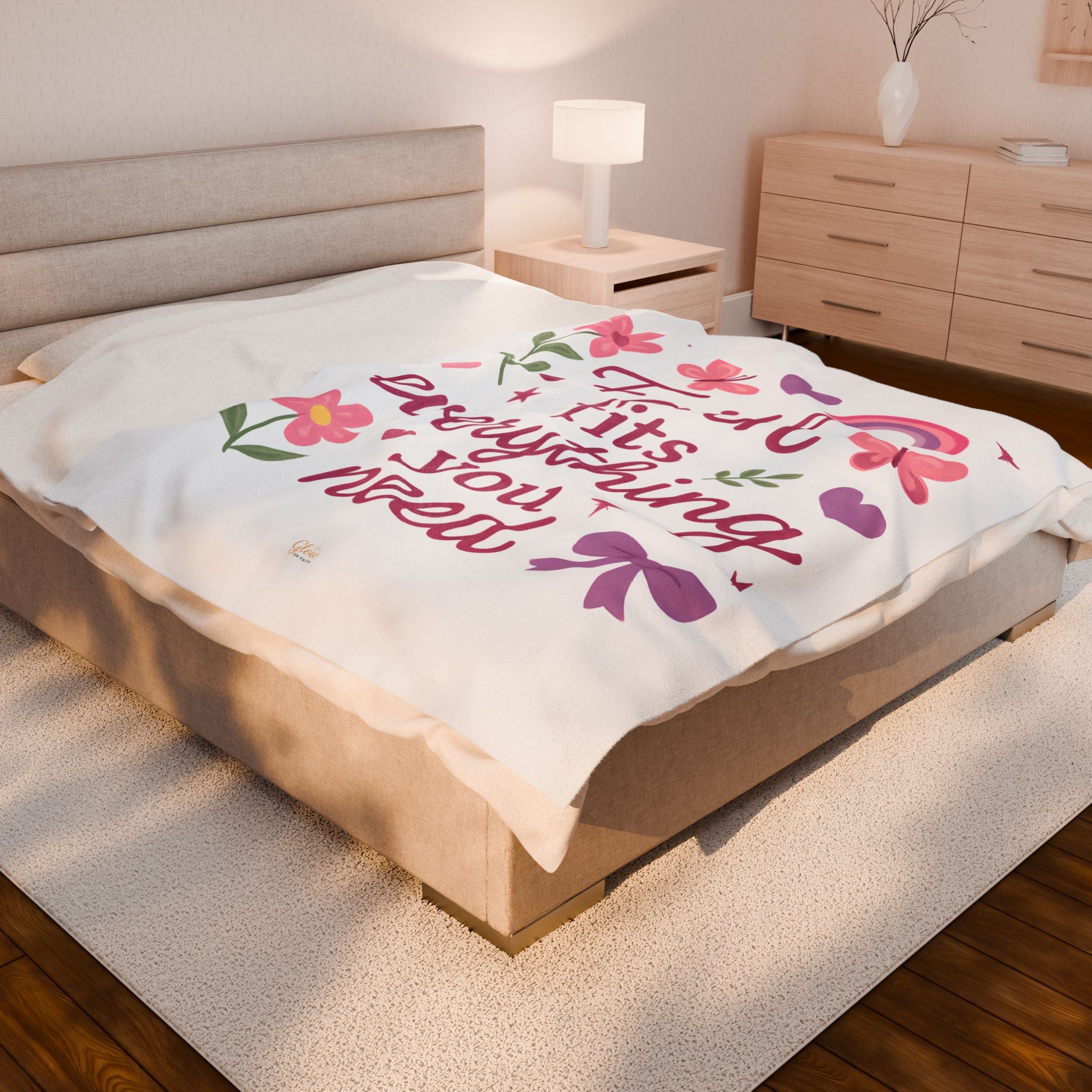 Faith | Cozy Velveteen Plush Blanket