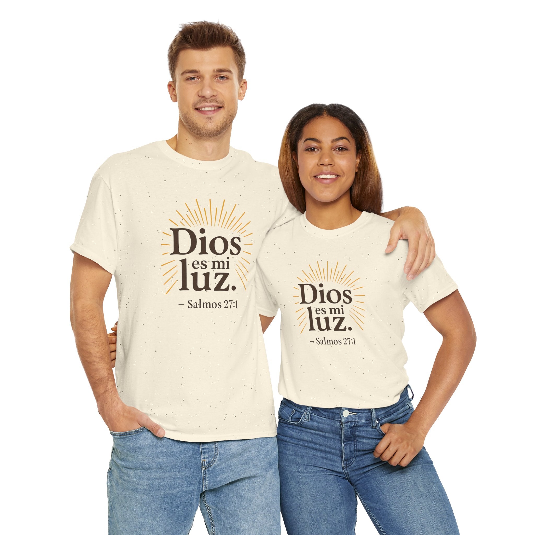 Dios es mi luz. — Salmos 27:1 | Unisex Cotton Tee