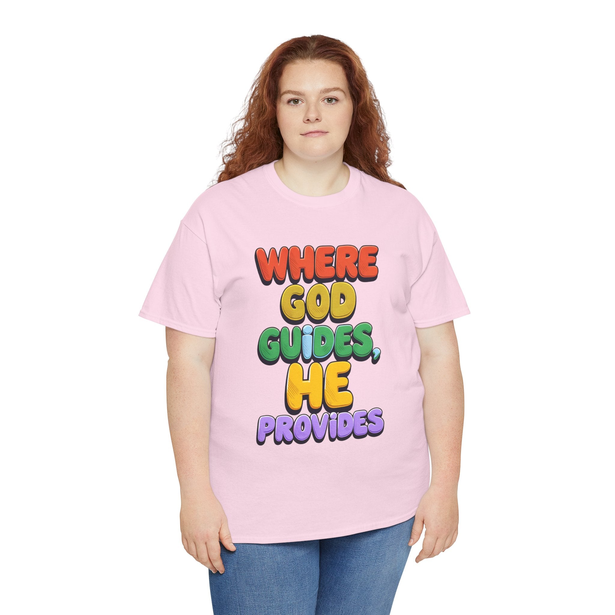 Where God Guides, He Provides | Unisex Cotton T-Shirt