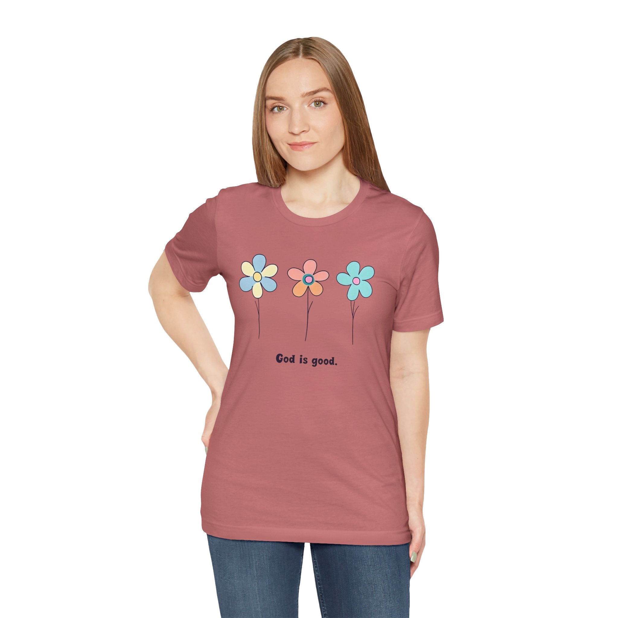 Floral God Is Good | Unisex Short Sleeve Shirt