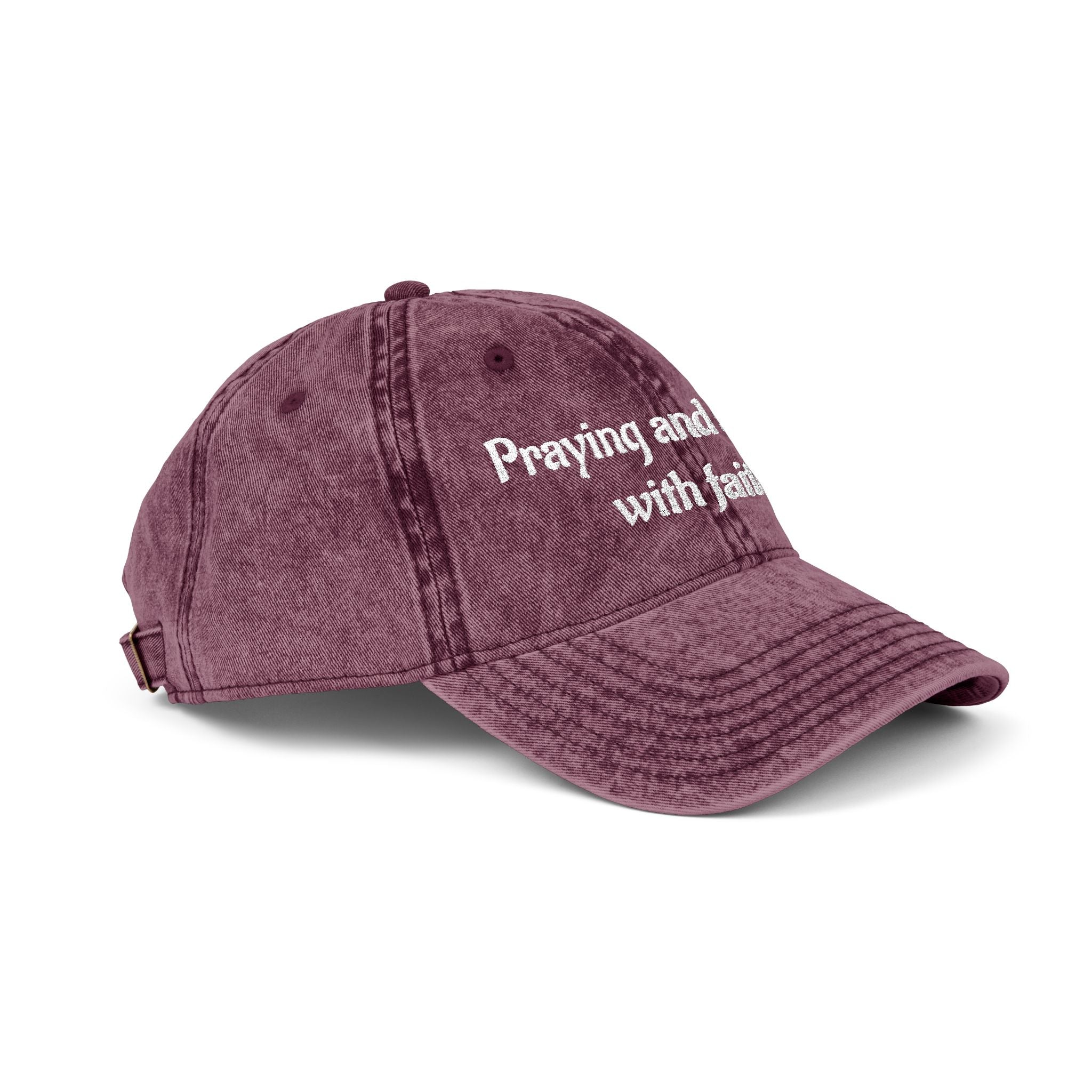 Praying and slaying with faith. | Vintage Embroidered Cap