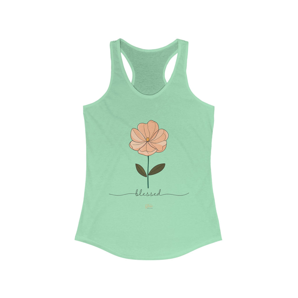 Floral Blessed  | Women's Racerback Tank