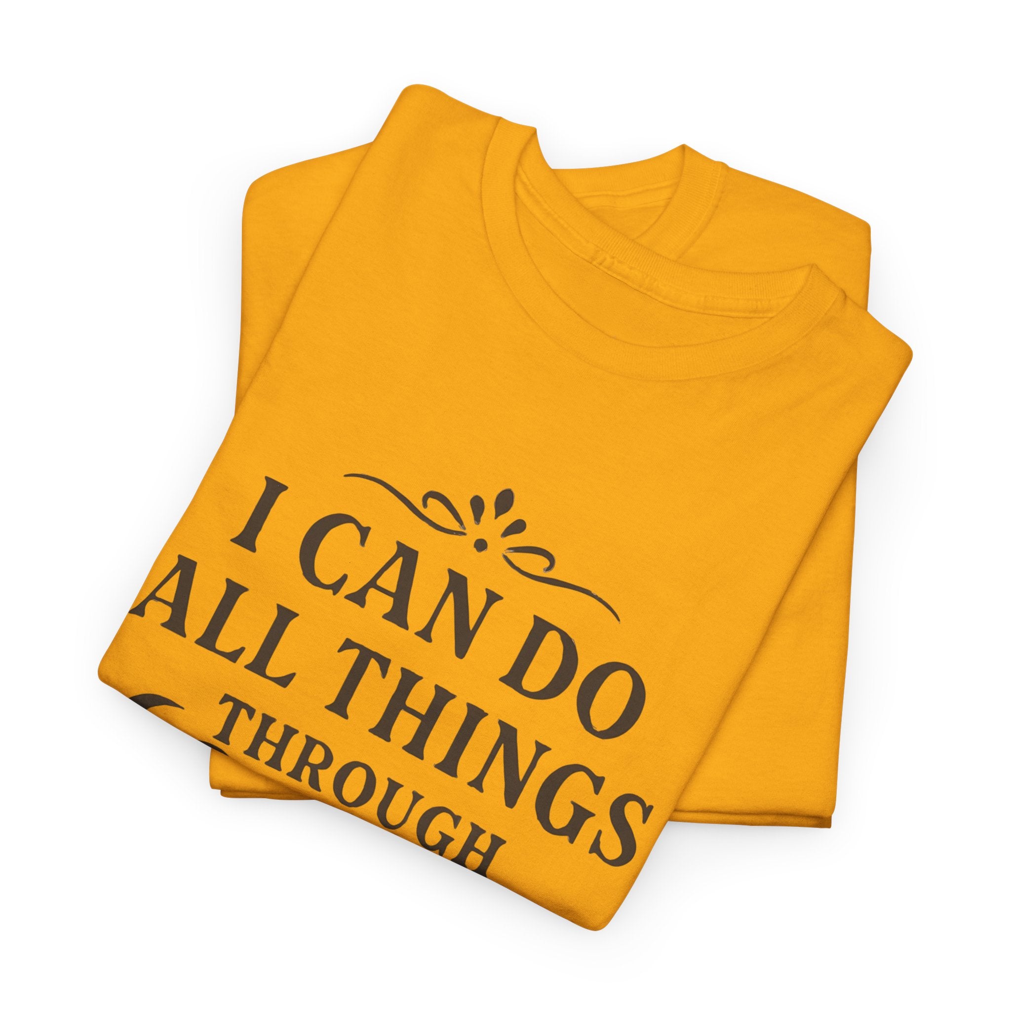 I can do all things through Christ who strengthens me. — Philippians 4:13 | Unisex Heavy Cotton T-Shirt