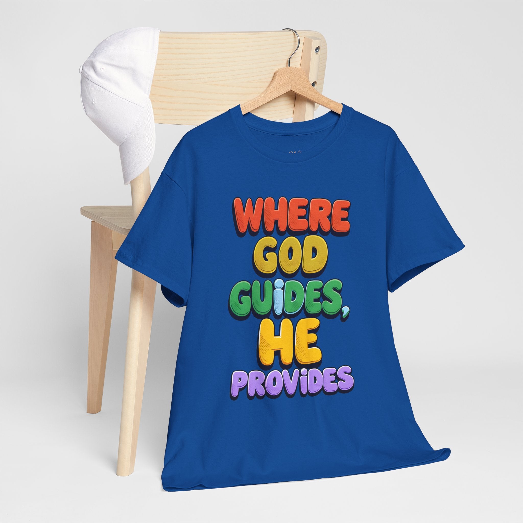 Where God Guides, He Provides | Unisex Cotton T-Shirt