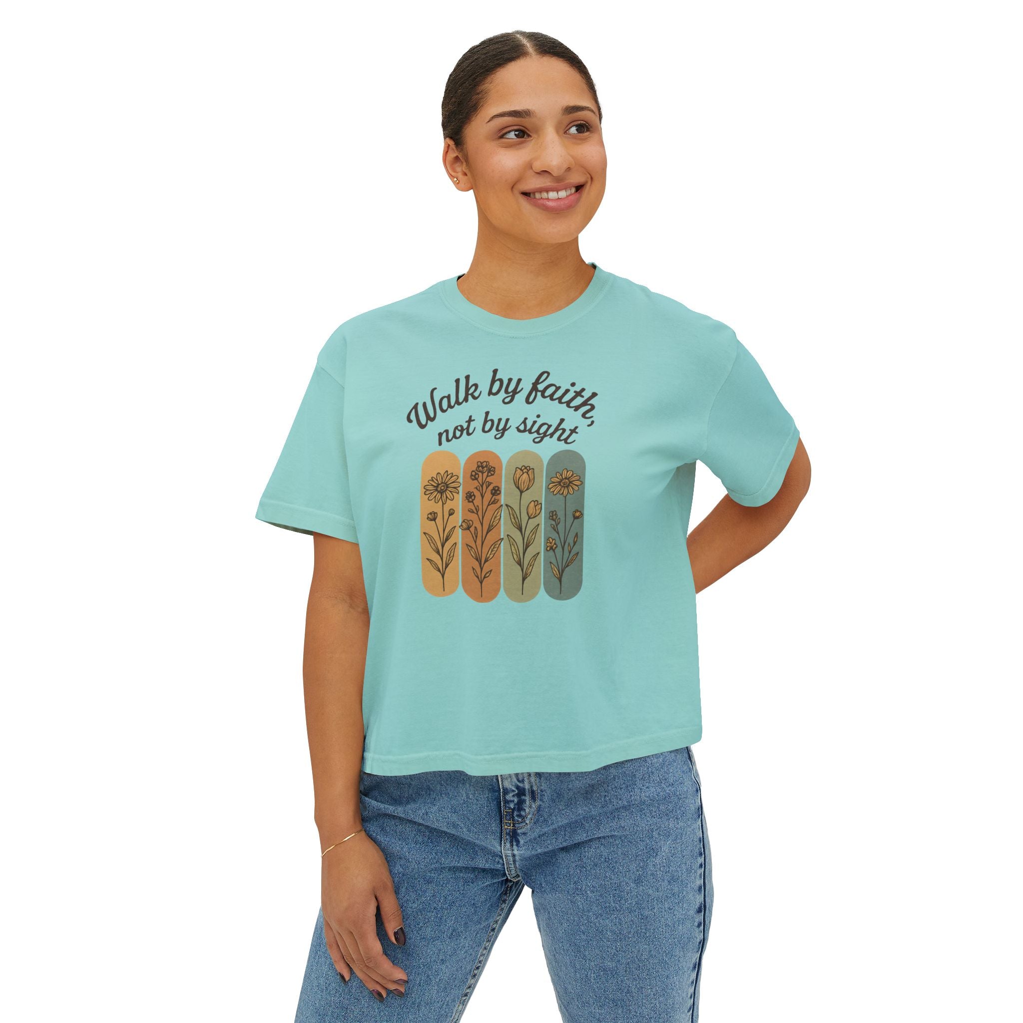 Walk by Faith, not by sight | Women's Boxy Tee