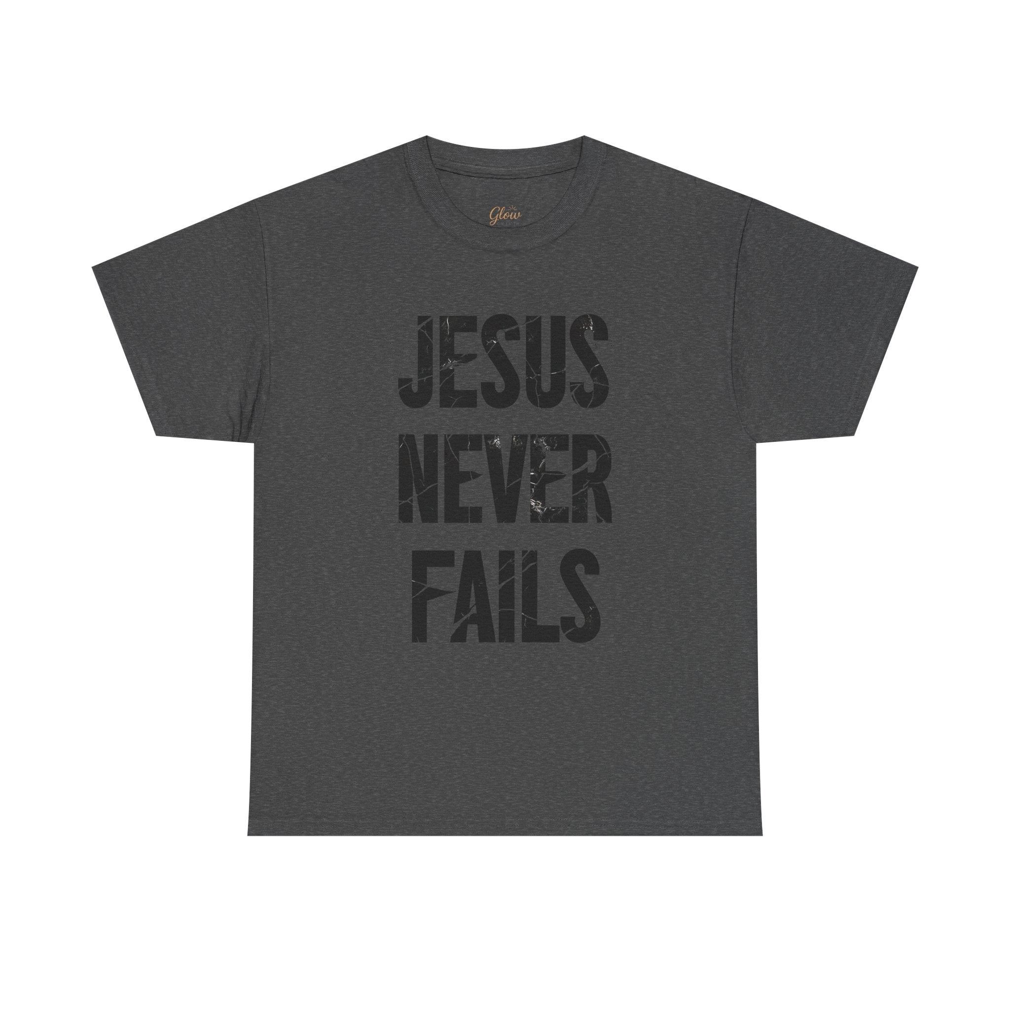 Jesus Never Fails | Unisex Heavy Cotton Tee
