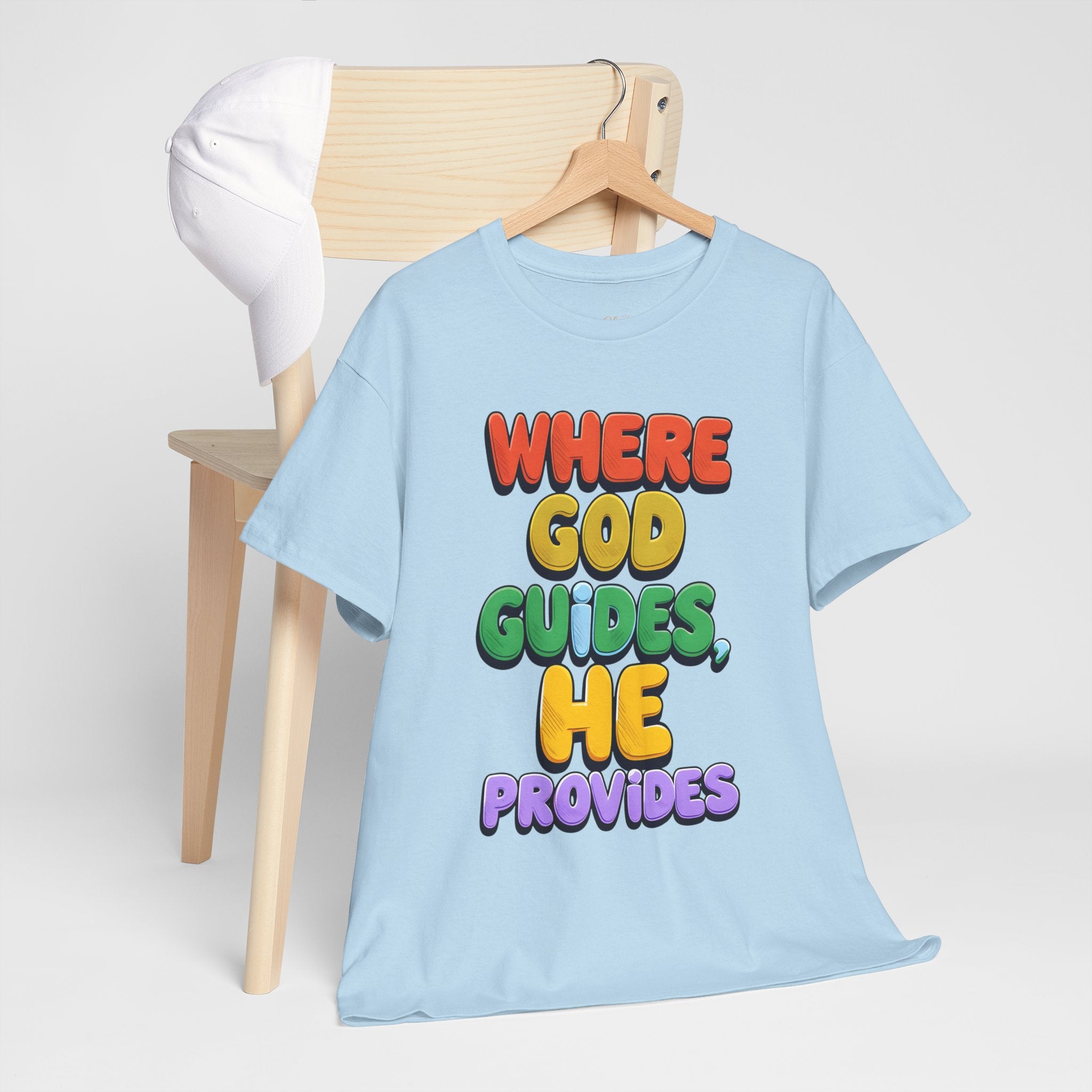 Where God Guides, He Provides | Unisex Cotton T-Shirt