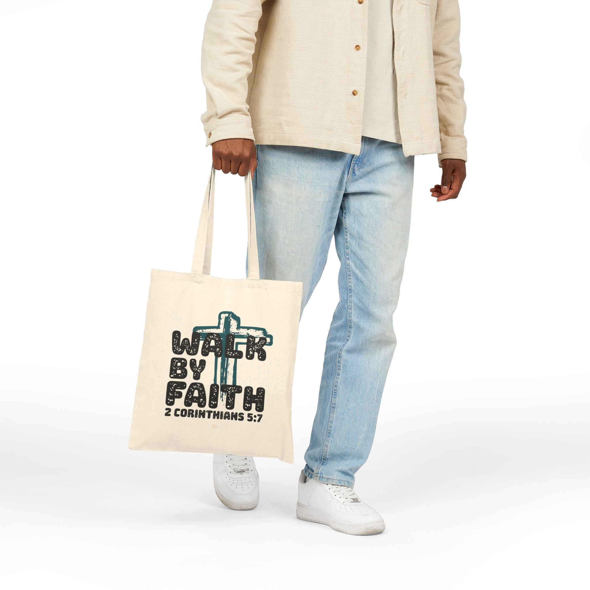 Walk by faith | Cotton Tote Bag