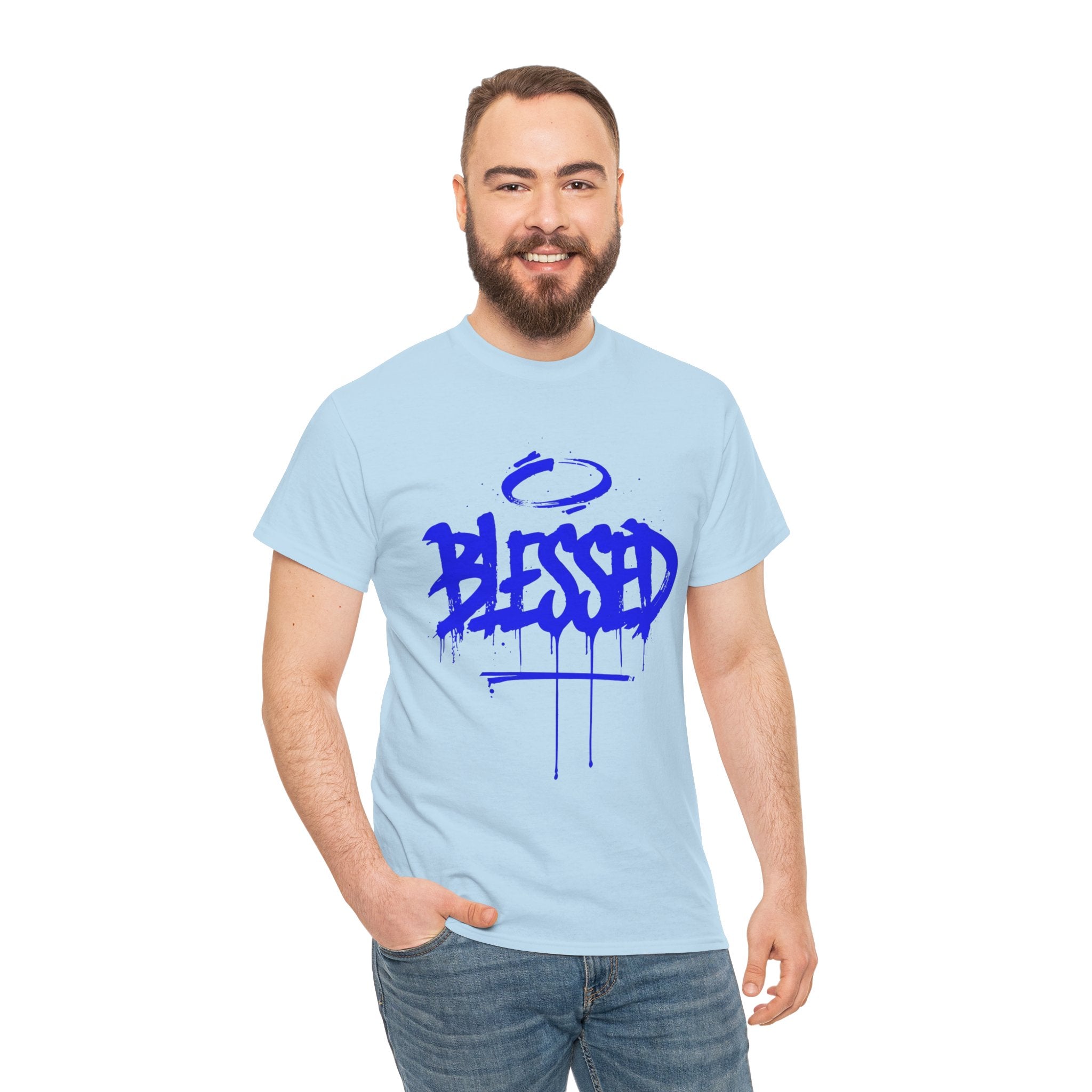 Blessed | Unisex Graffiti Style Heavy Cotton Tee