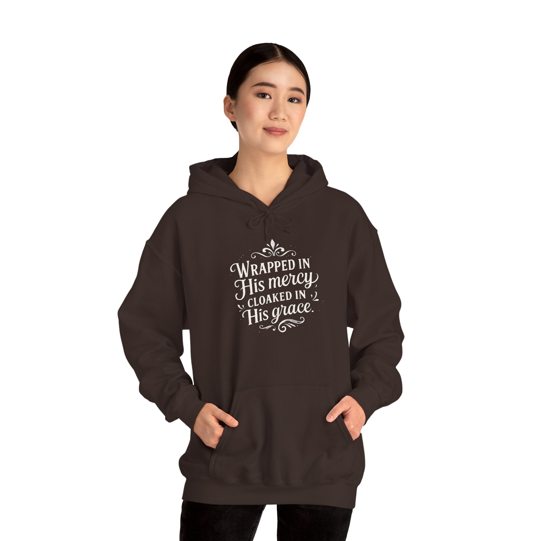 Wrapped in His mercy, cloaked in His grace. | Hoodie
