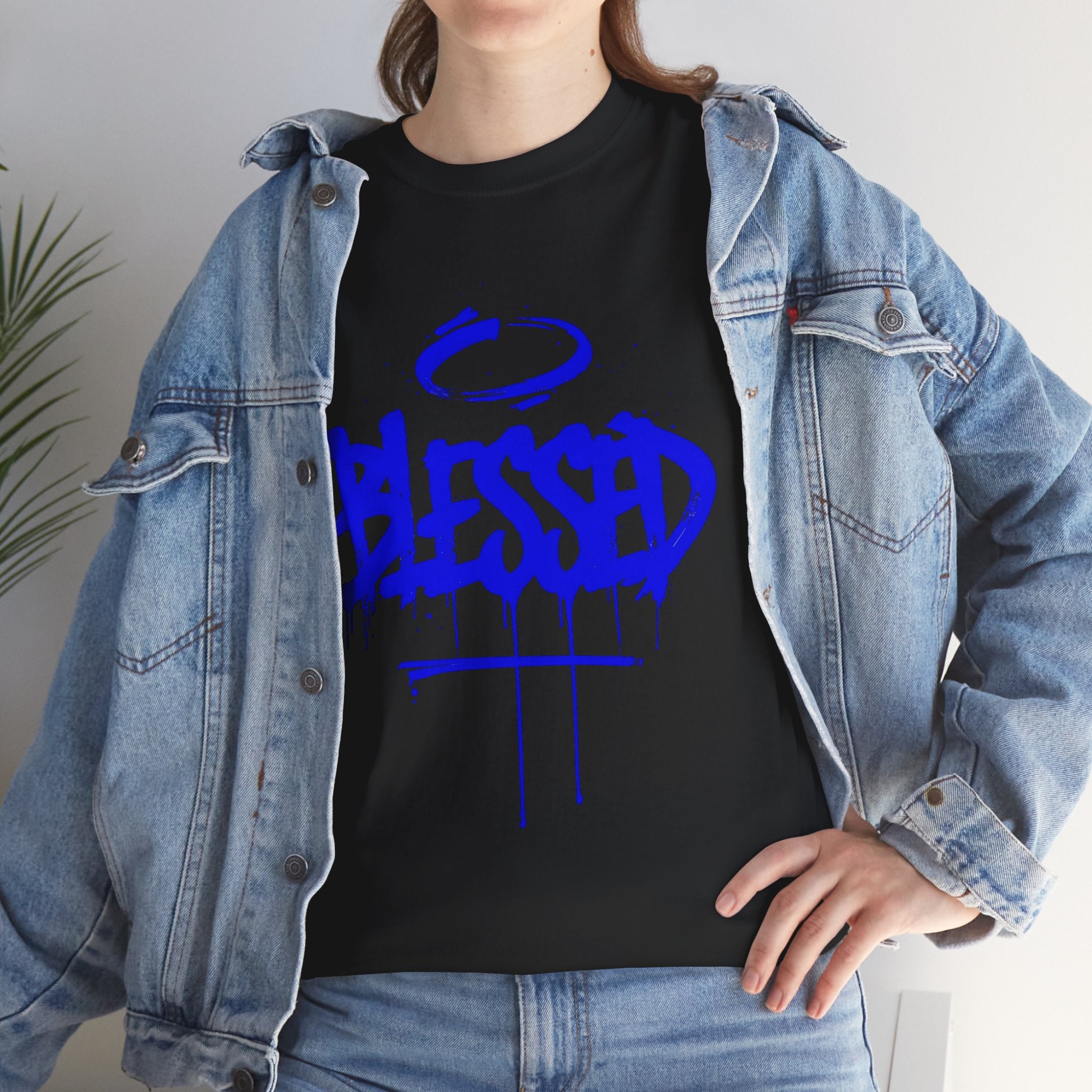 Blessed | Unisex Graffiti Style Heavy Cotton Tee