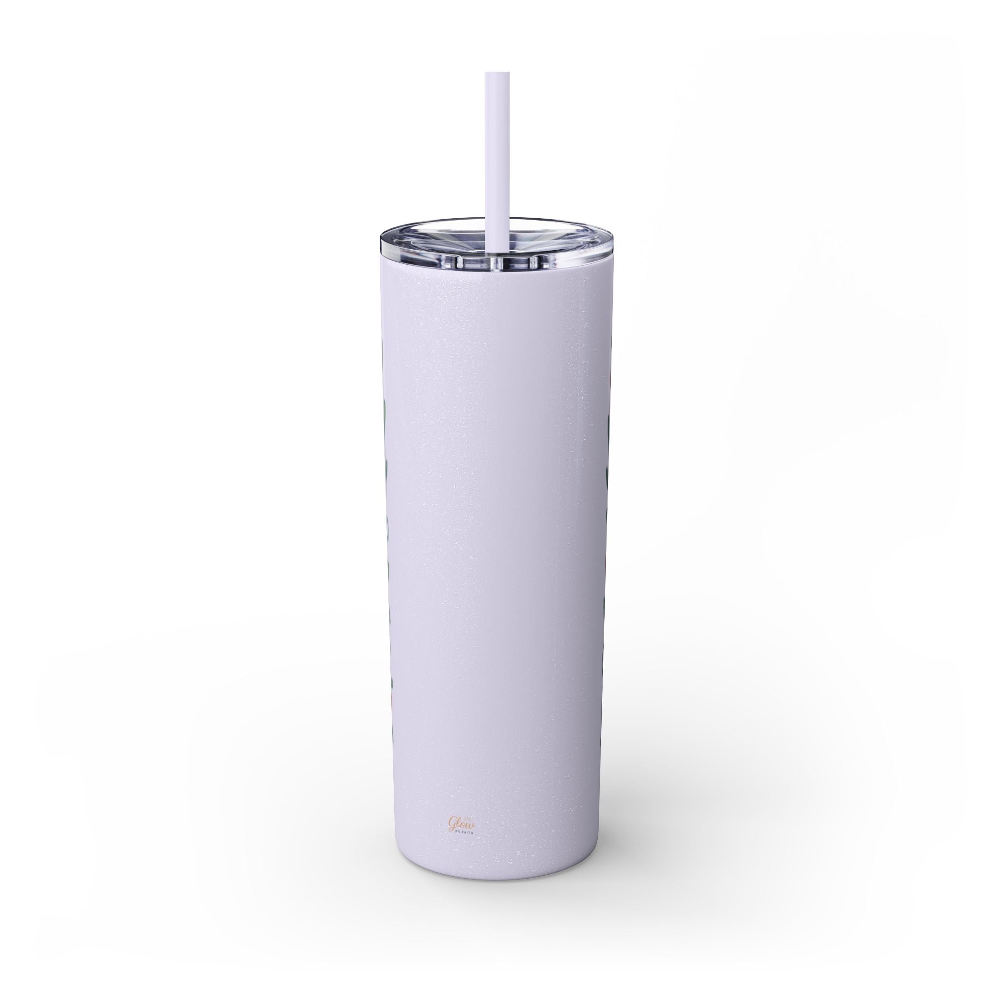 God’s love never fails. — 1 Corinthians 13:8 | Skinny Tumbler with Straw