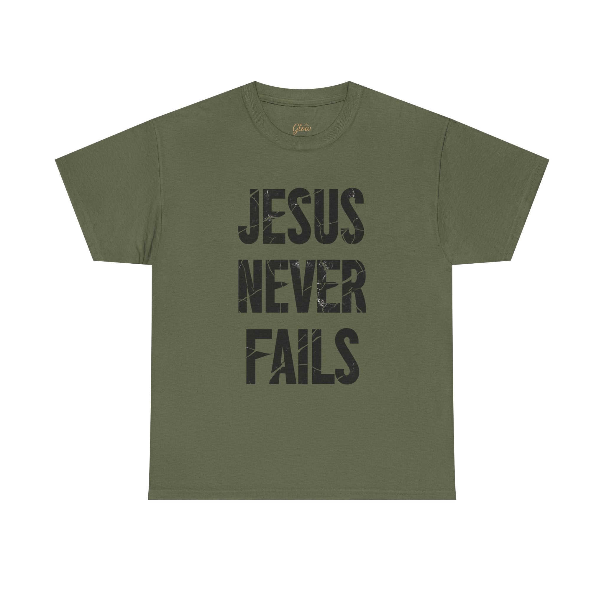 Jesus Never Fails | Unisex Heavy Cotton Tee