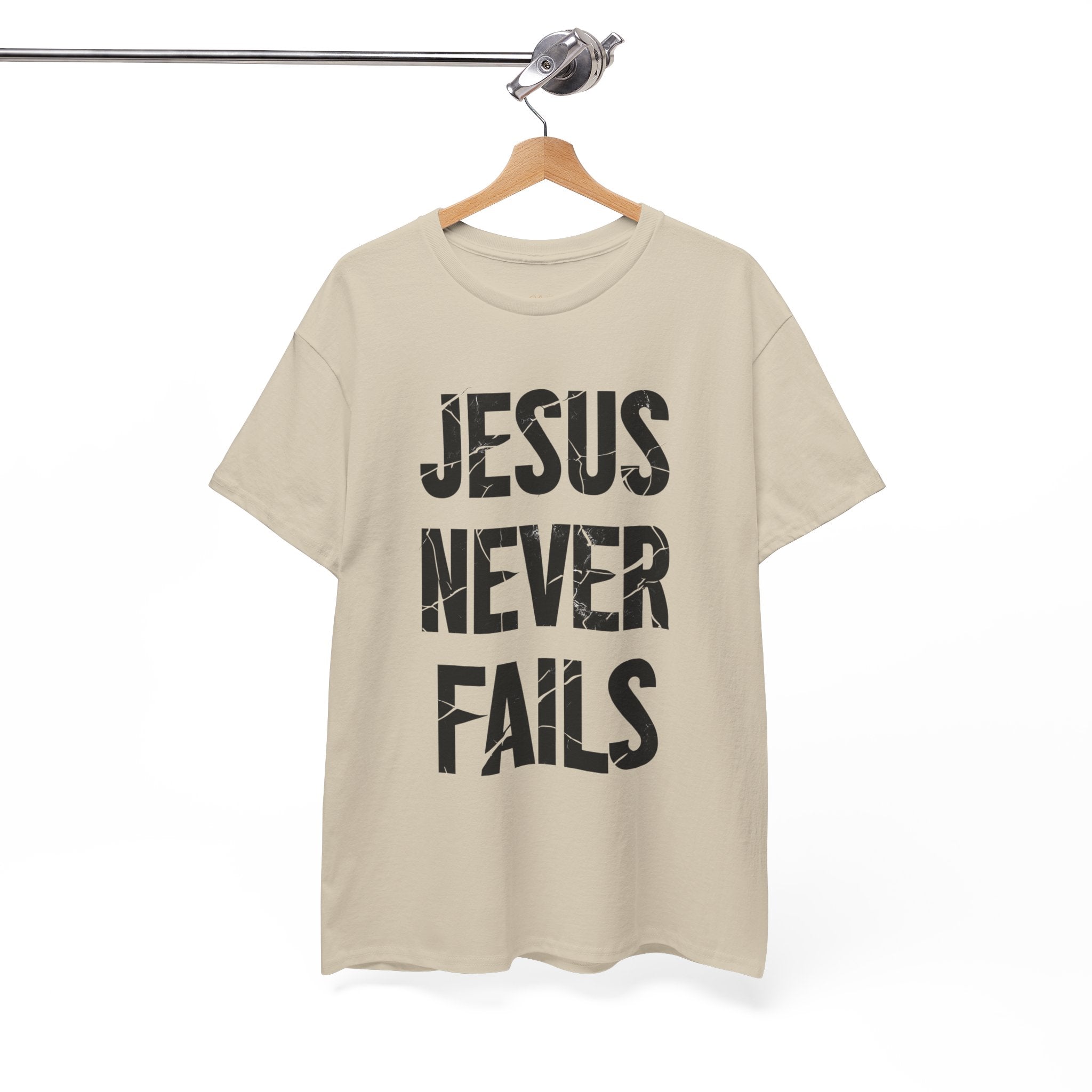 Jesus Never Fails | Unisex Heavy Cotton Tee