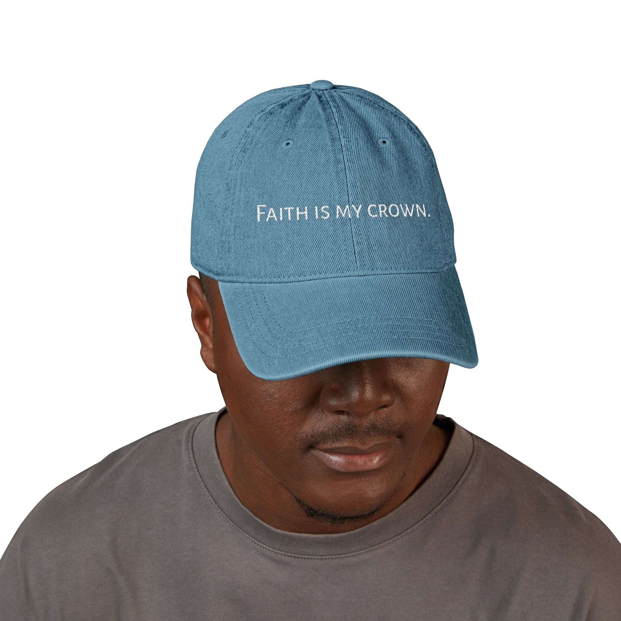 Faith is my crown. | Denim Hat (Embroidery)