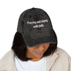 Praying and slaying with faith. | Vintage Embroidered Cap