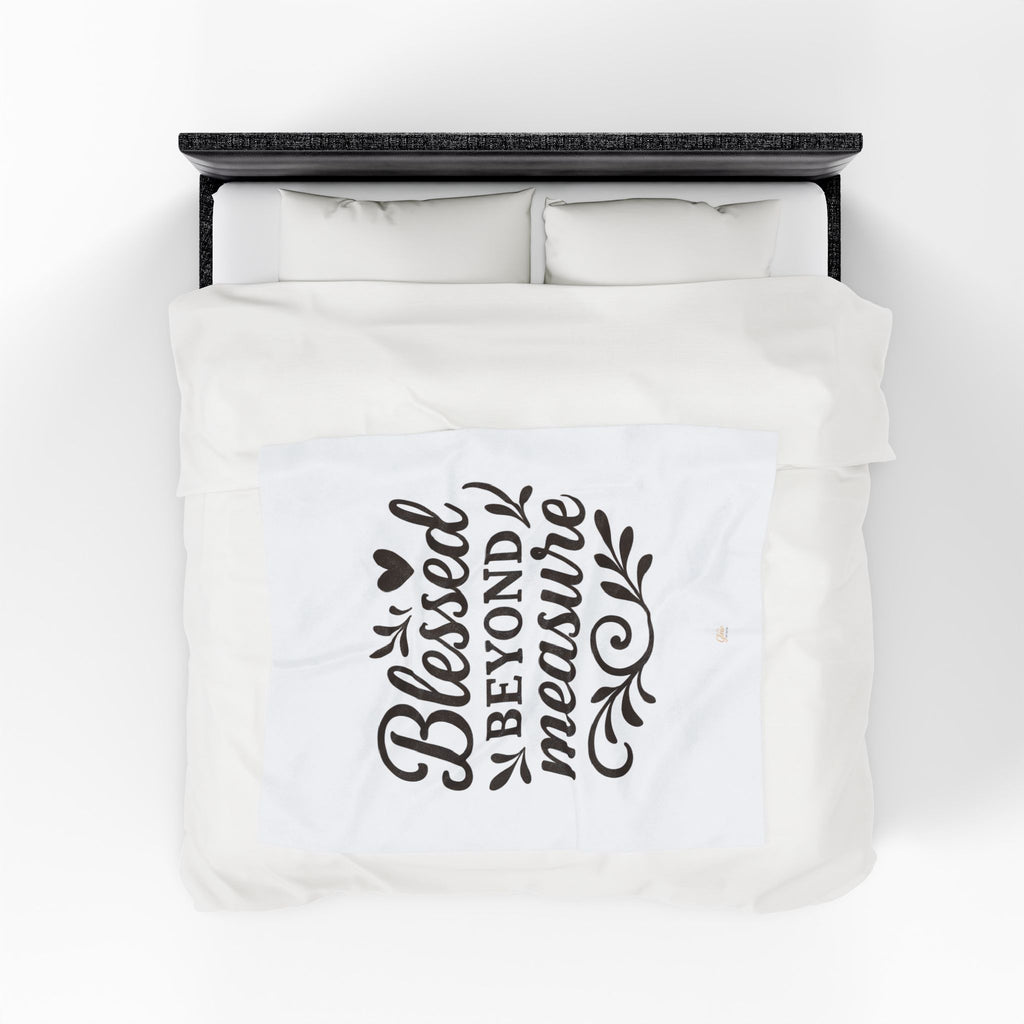 Blessed Beyond Measure | Cozy Velveteen Plush Blanket