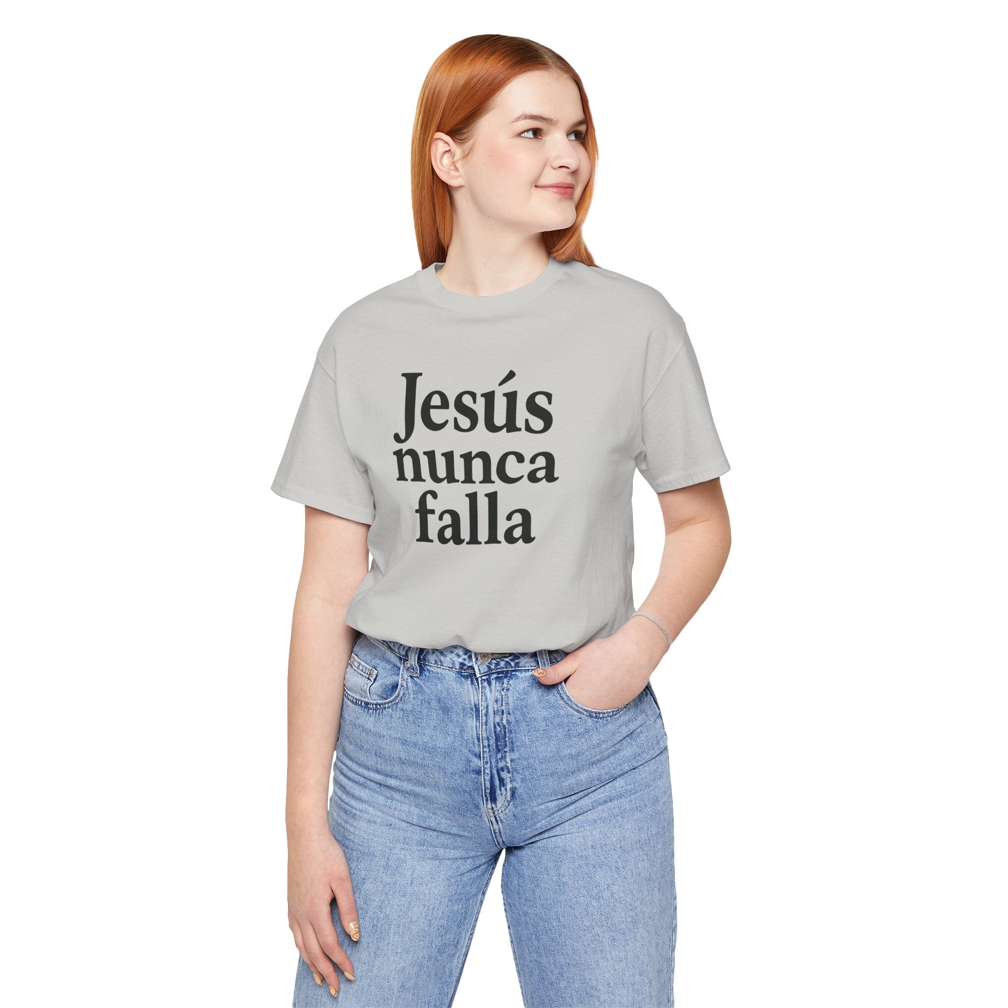 Jesús nunca falla (Jesus Never Fails) | Faith-Inspired Unisex Tee