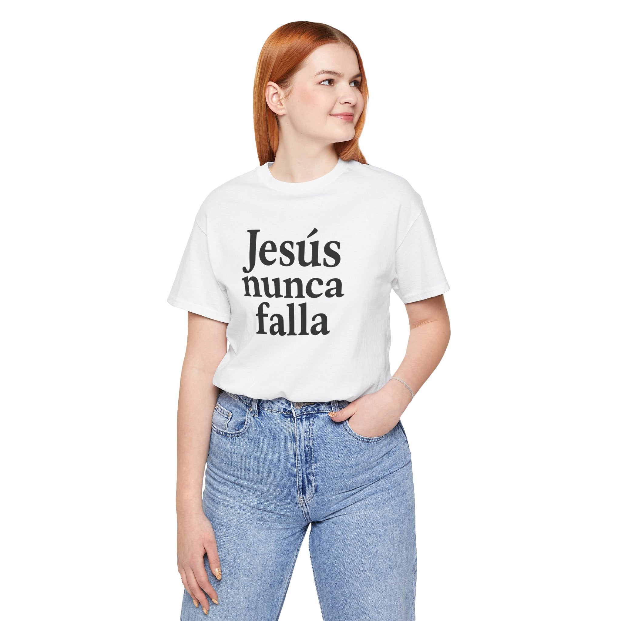Jesús nunca falla (Jesus Never Fails) | Faith-Inspired Unisex Tee