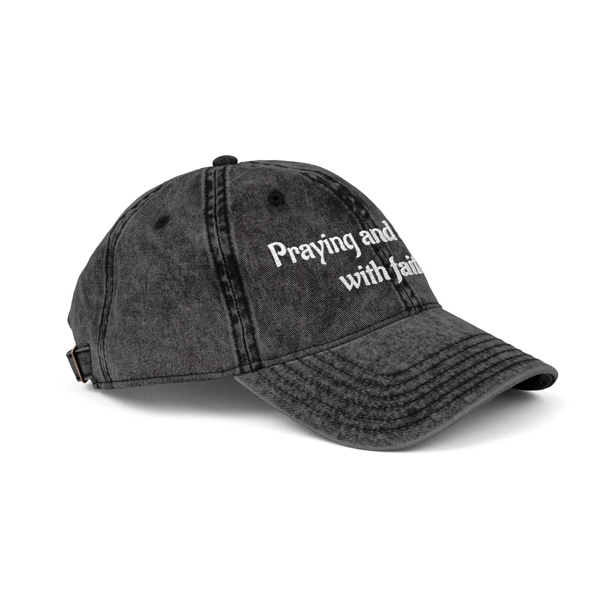 Praying and slaying with faith. | Vintage Embroidered Cap