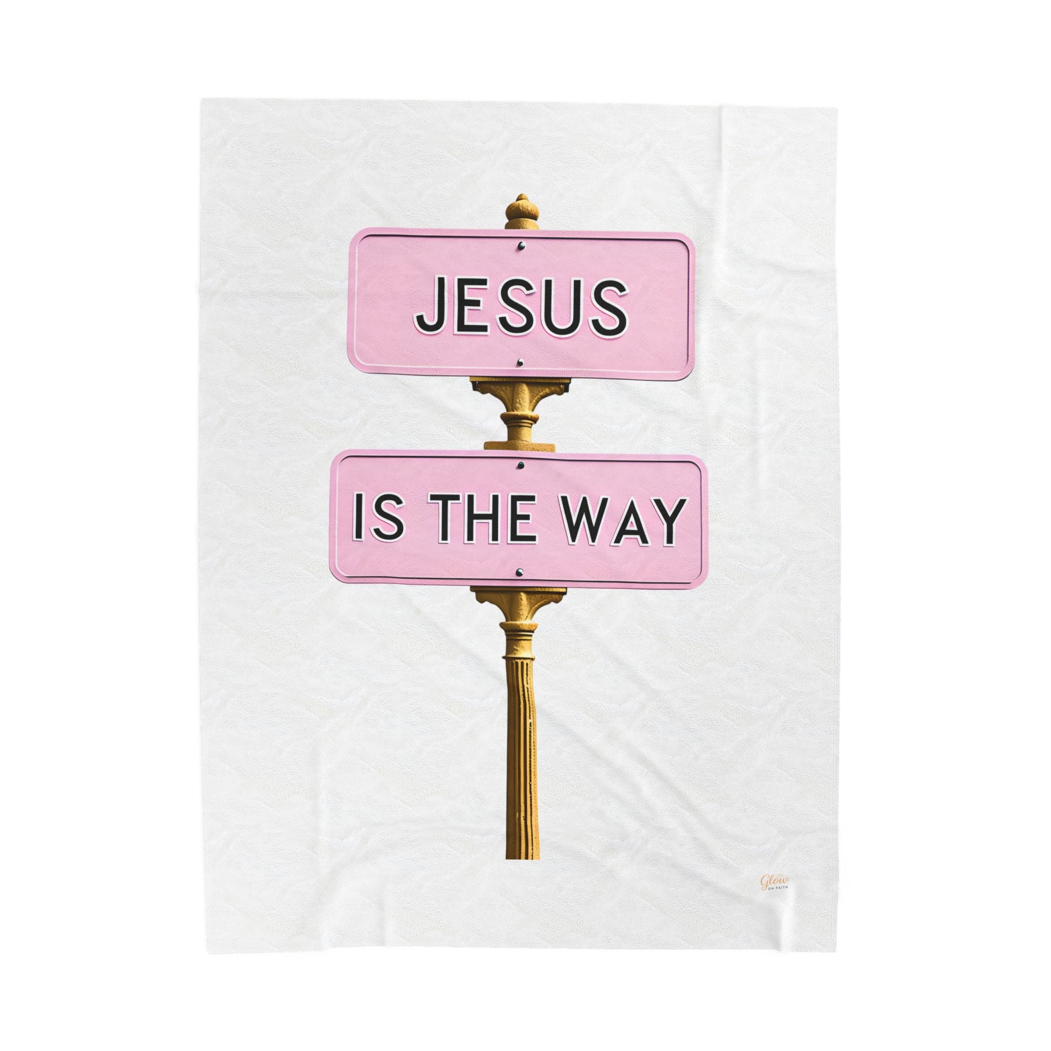 Jesus Is the Way | Cozy Velveteen Plush Blanket