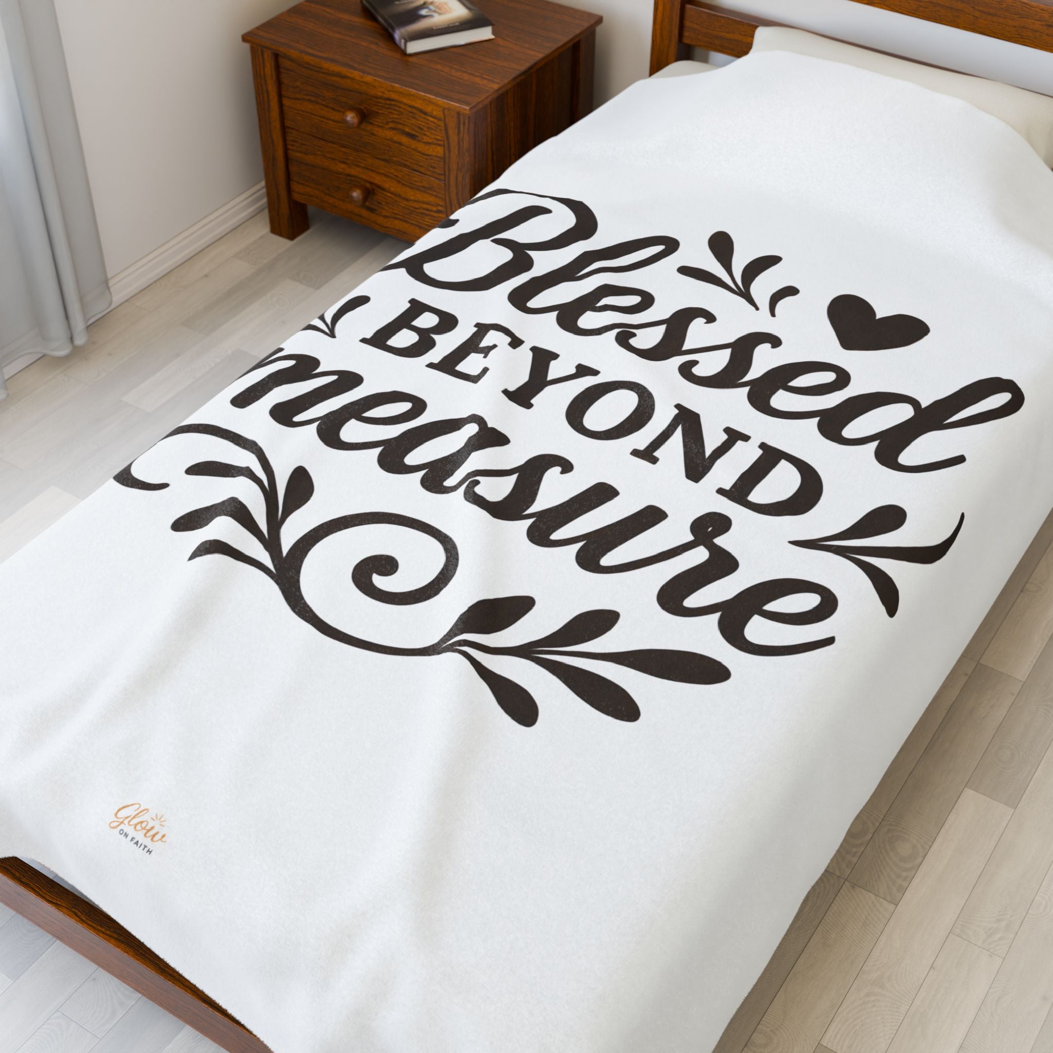 Blessed Beyond Measure | Cozy Velveteen Plush Blanket