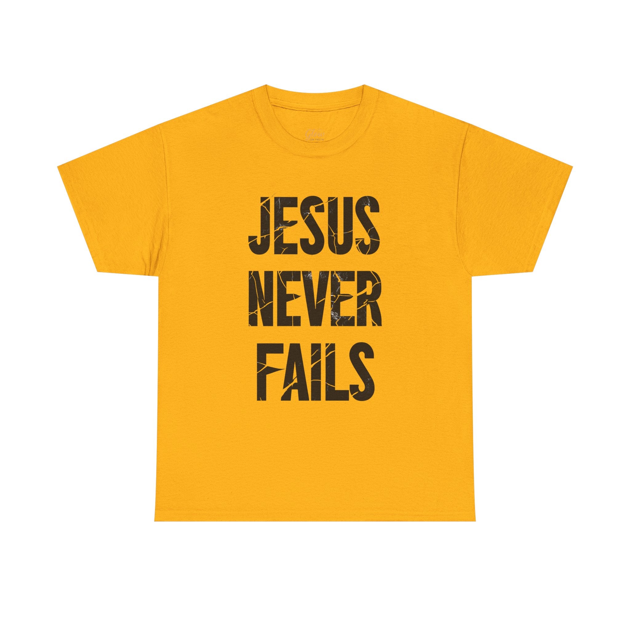 Jesus Never Fails | Unisex Heavy Cotton Tee