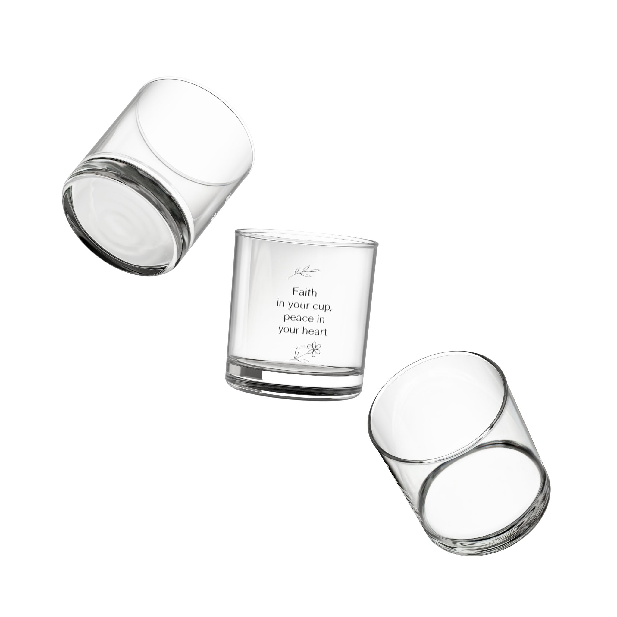 Faith in your cup, peace in your heart. | Glass Cup 10oz