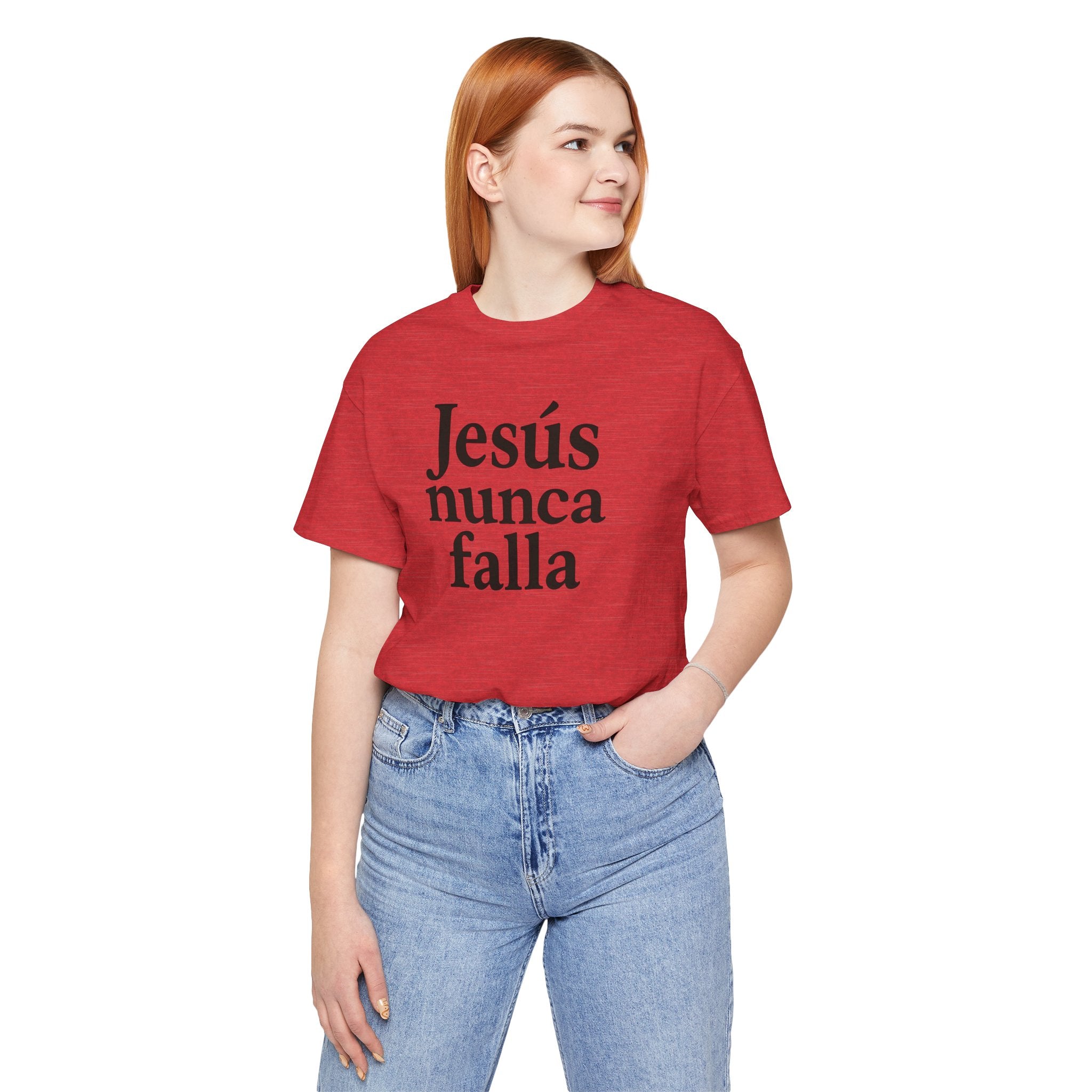 Jesús nunca falla (Jesus Never Fails) | Faith-Inspired Unisex Tee