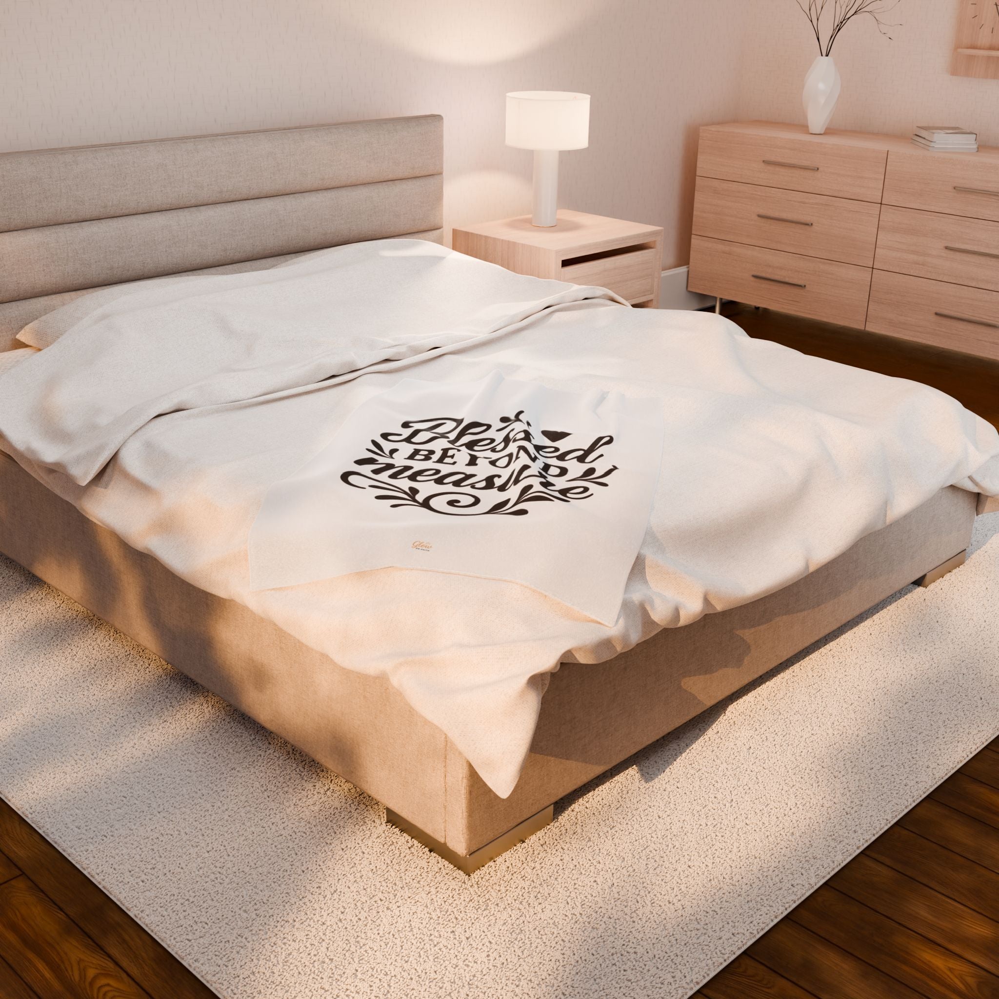 Blessed Beyond Measure | Cozy Velveteen Plush Blanket