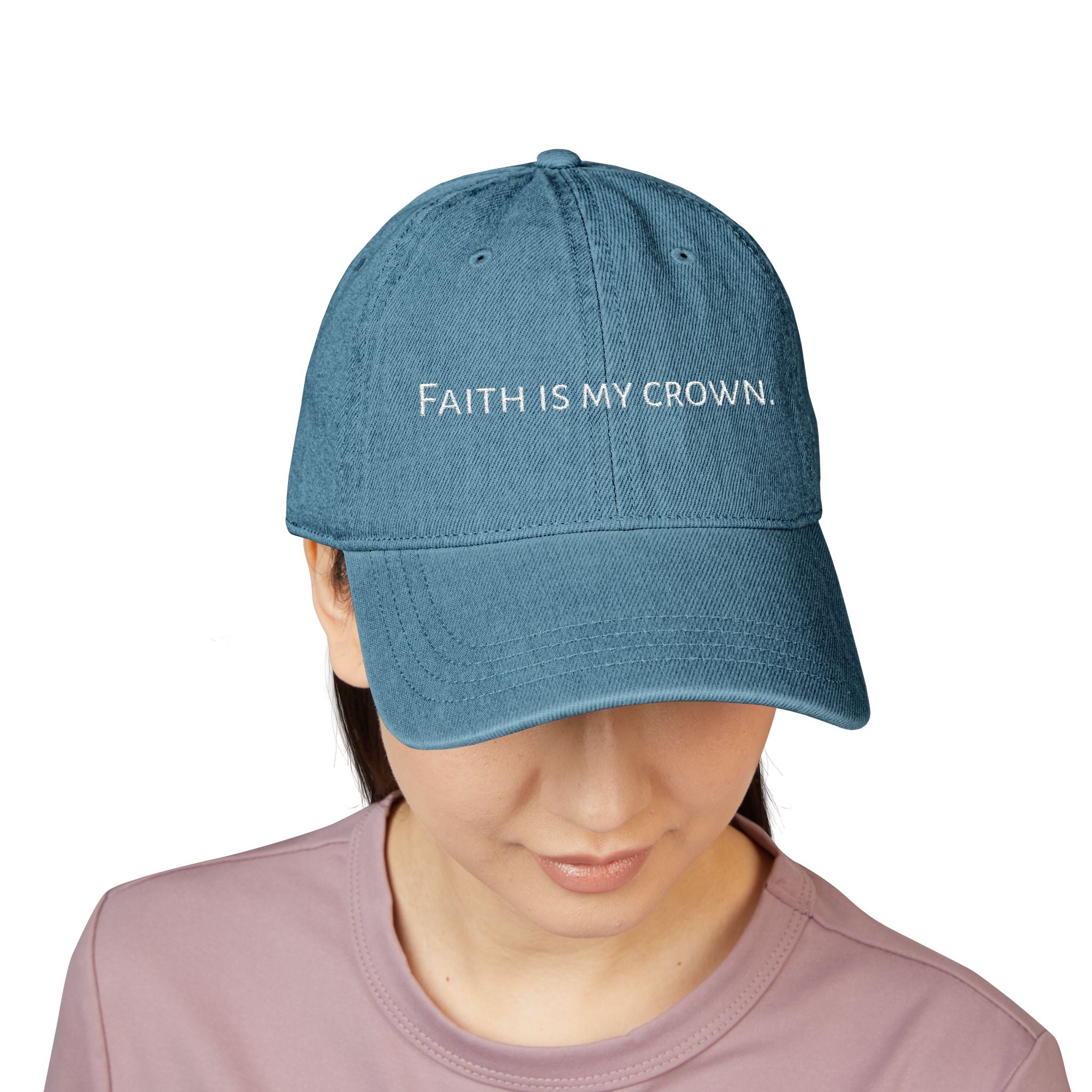 Faith is my crown. | Denim Hat (Embroidery)