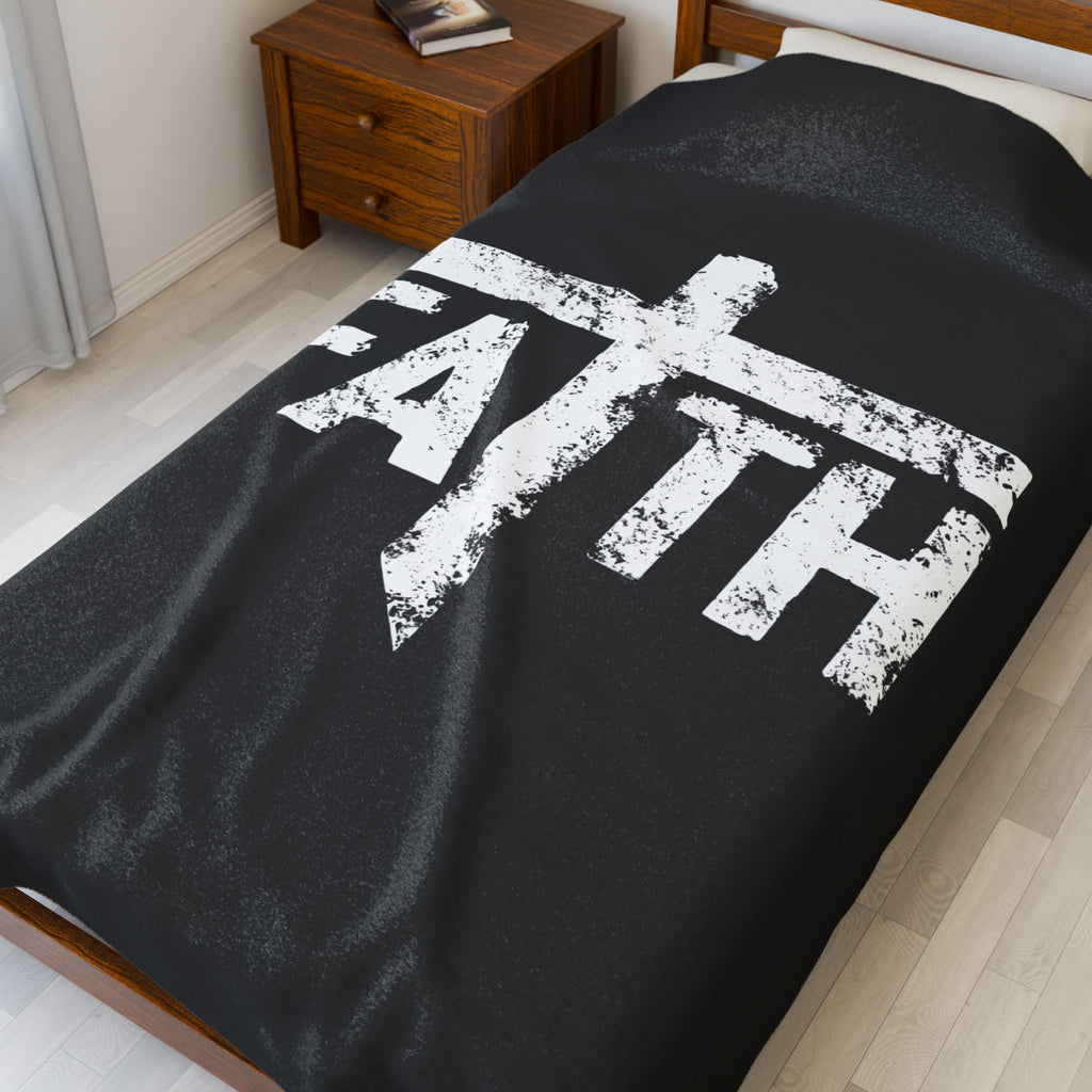 Faith | Cozy Velveteen Plush Blanket