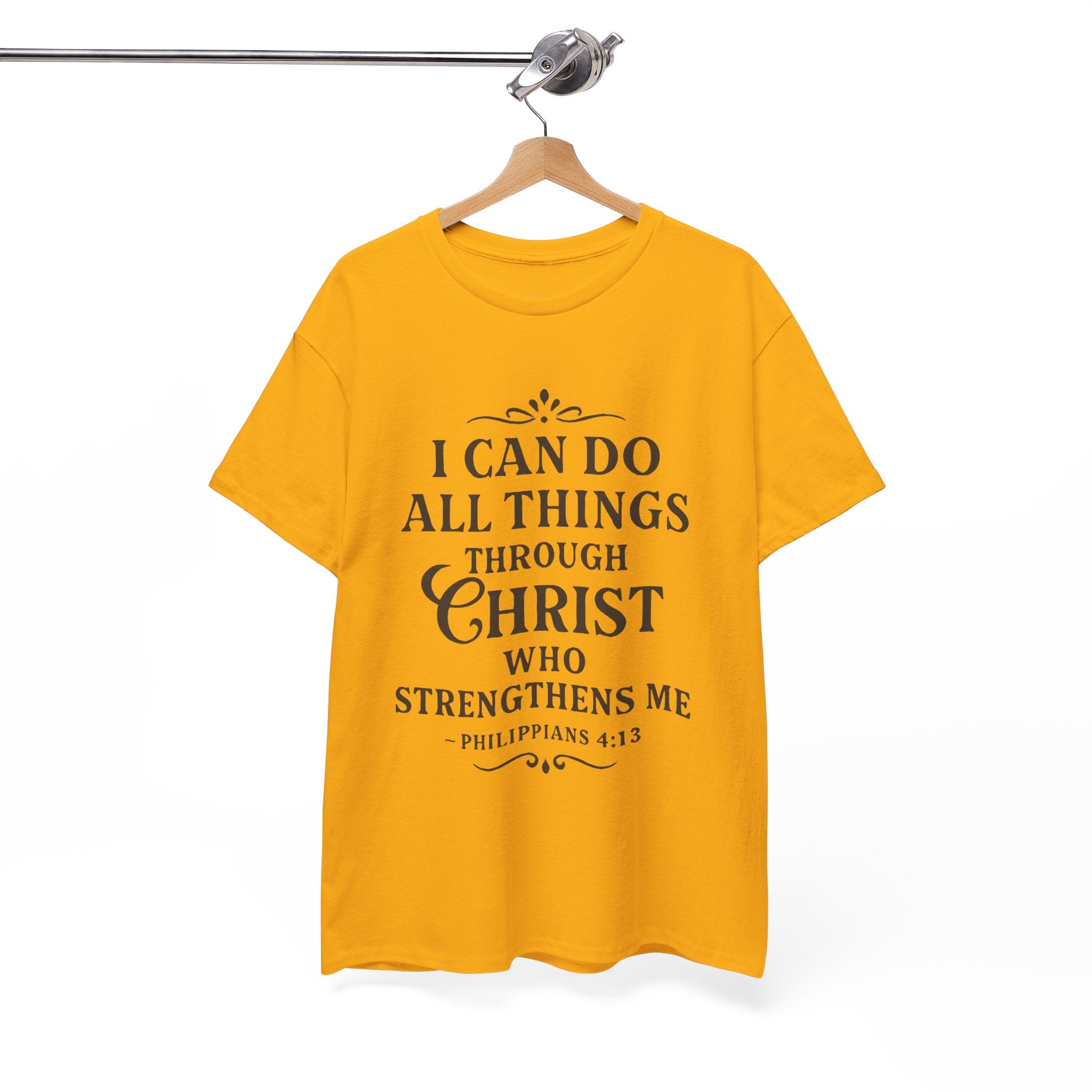 I can do all things through Christ who strengthens me. — Philippians 4:13 | Unisex Heavy Cotton T-Shirt