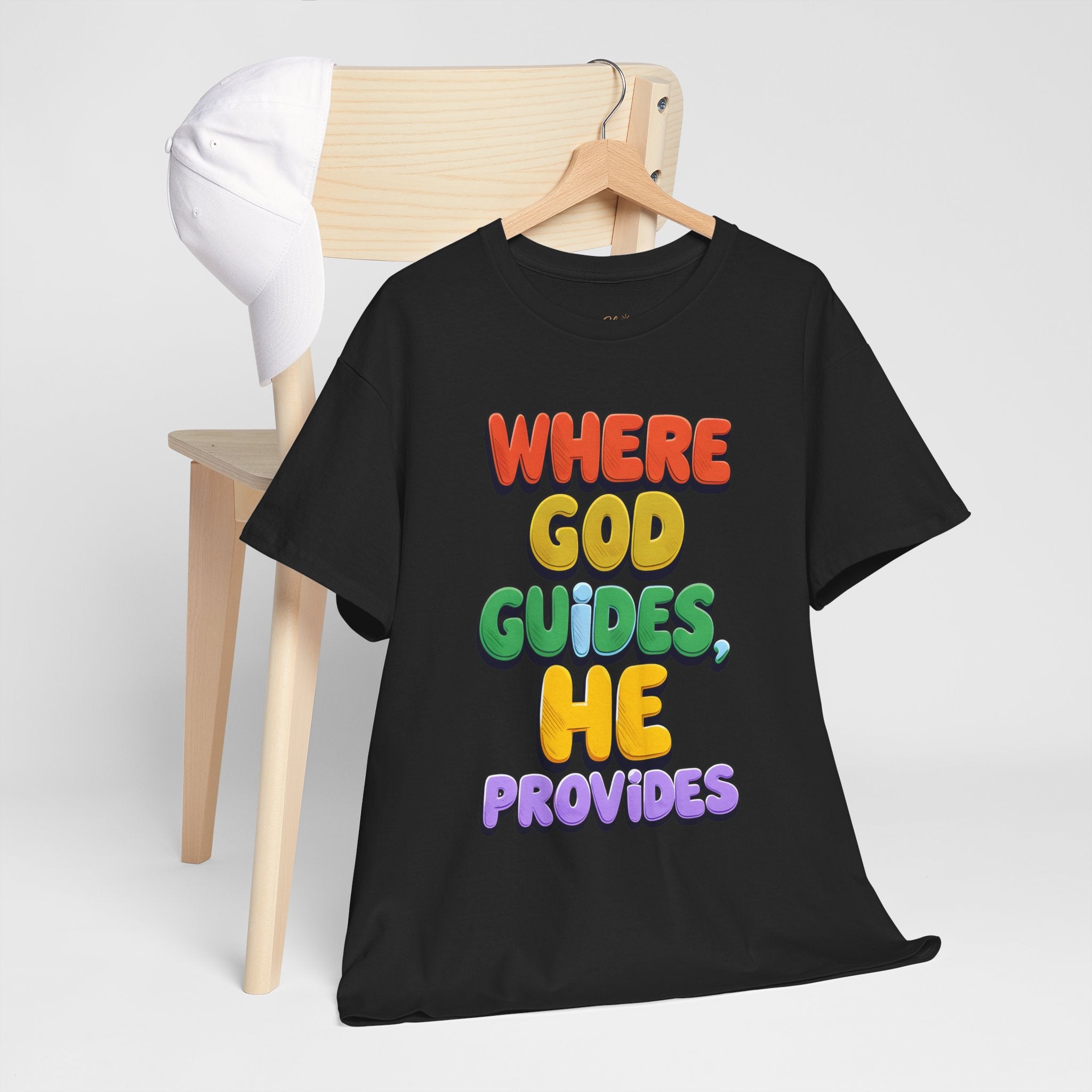 Where God Guides, He Provides | Unisex Cotton T-Shirt