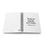Todo lo puedo en Cristo. — Filipenses 4:13 | Spiral Bound Journal
