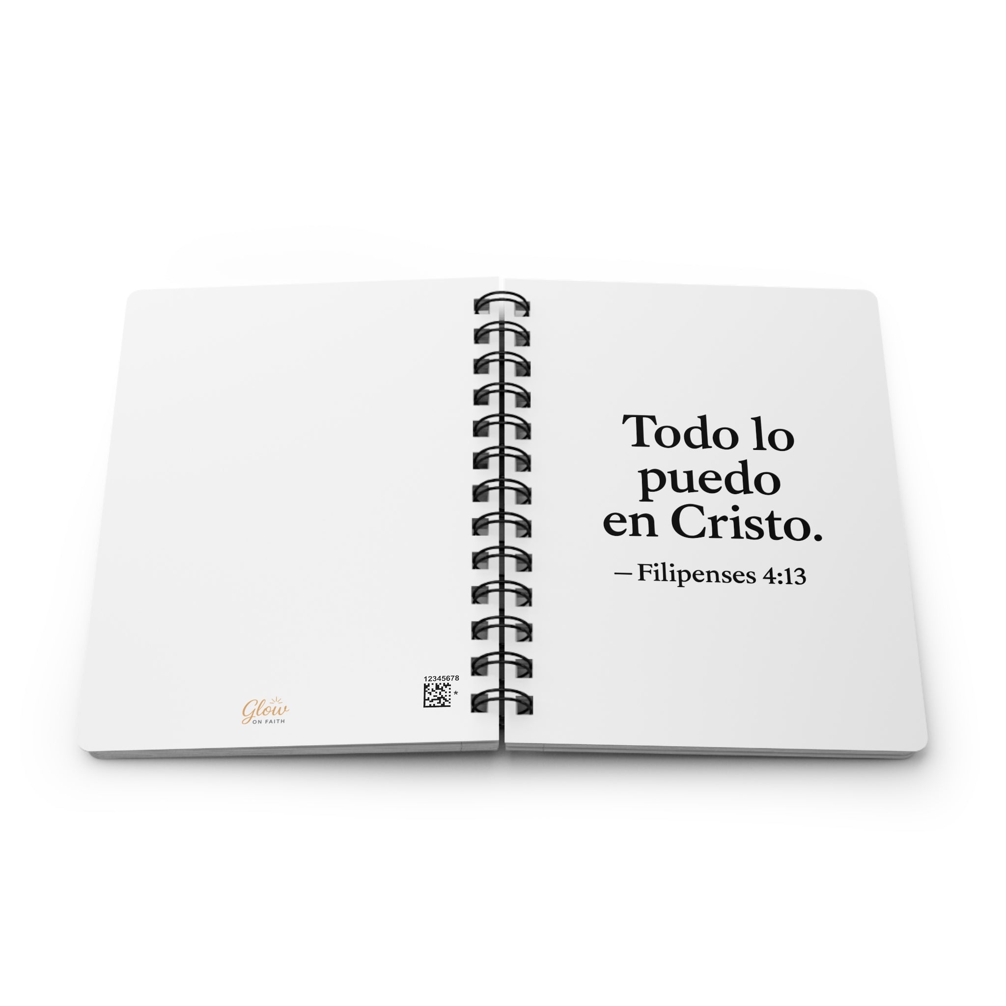 Todo lo puedo en Cristo. — Filipenses 4:13 | Spiral Bound Journal
