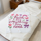 Faith | Cozy Velveteen Plush Blanket