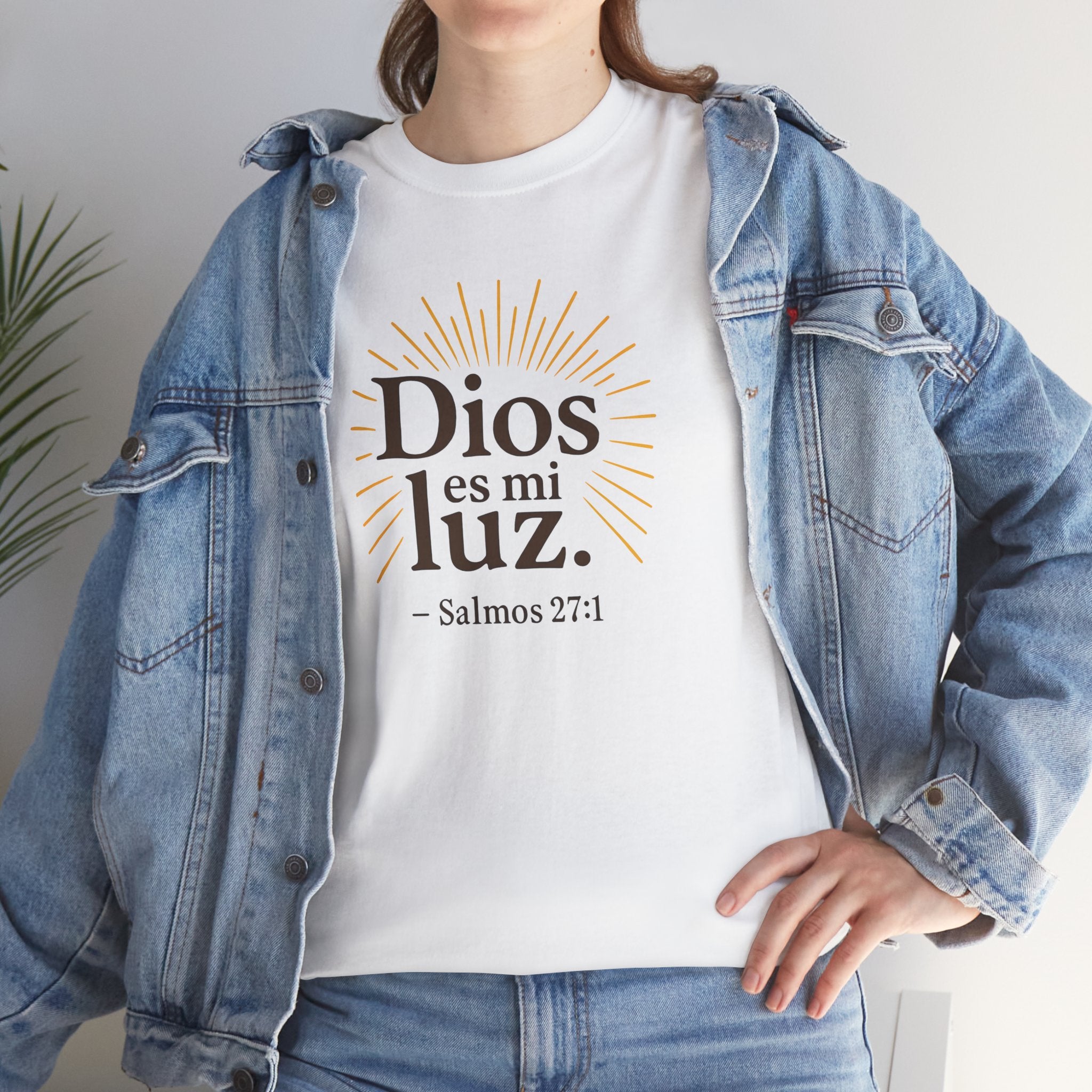 Dios es mi luz. — Salmos 27:1 | Unisex Cotton Tee