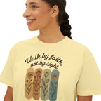 Walk by Faith, not by sight | Women's Boxy Tee