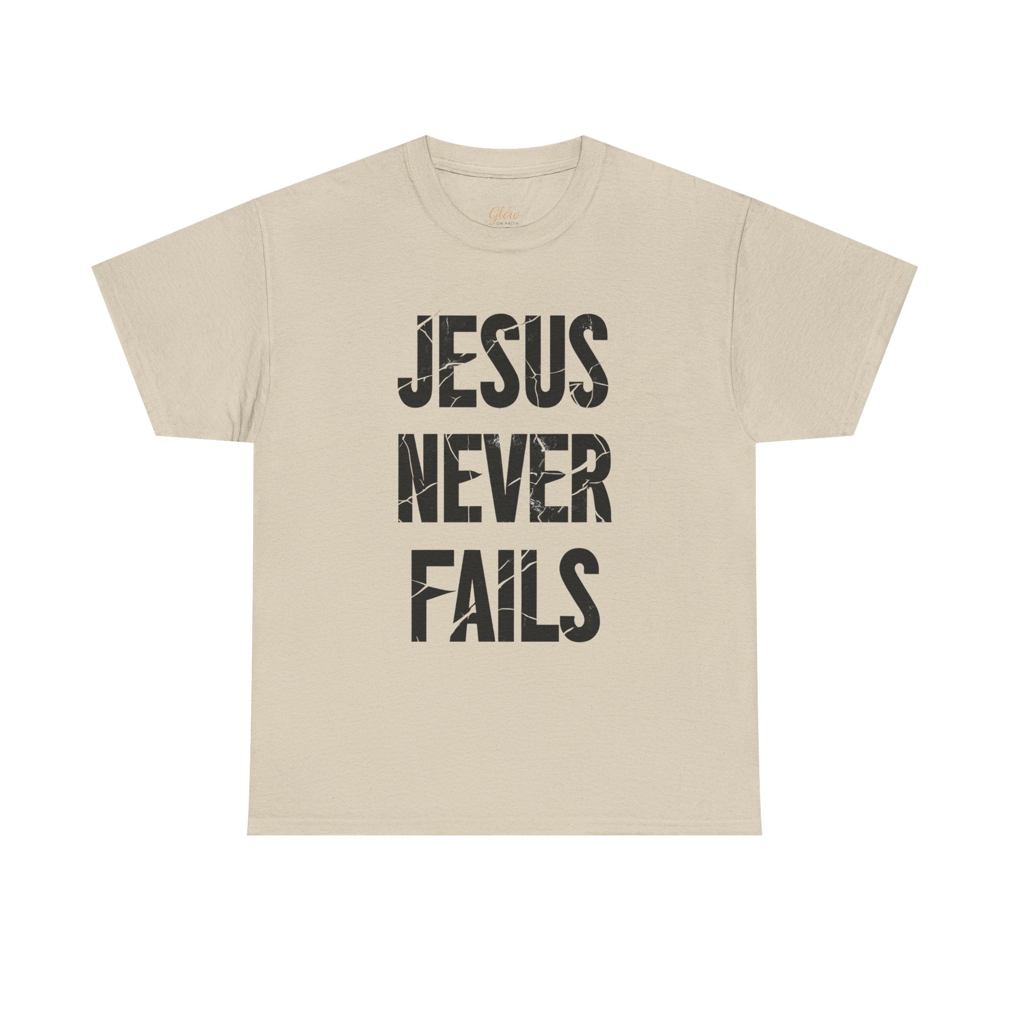 Jesus Never Fails | Unisex Heavy Cotton Tee