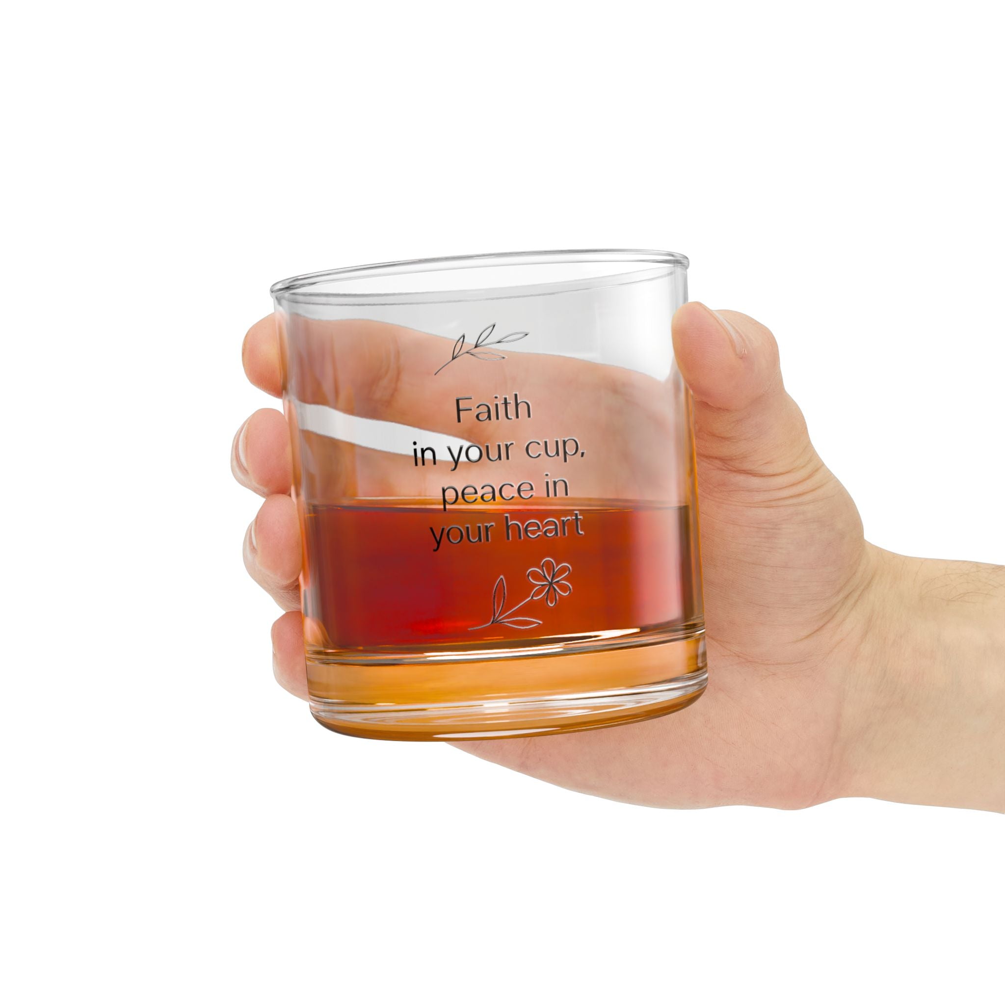 Faith in your cup, peace in your heart. | Glass Cup 10oz