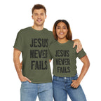 Jesus Never Fails | Unisex Heavy Cotton Tee
