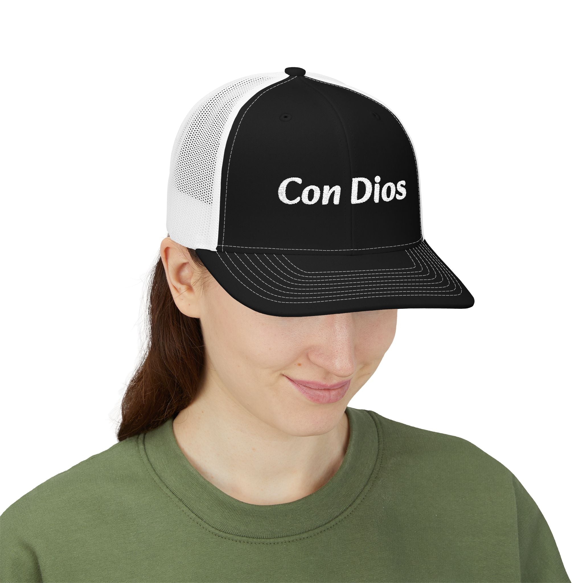 Con Dios | Embroidered Snapback Trucker Cap